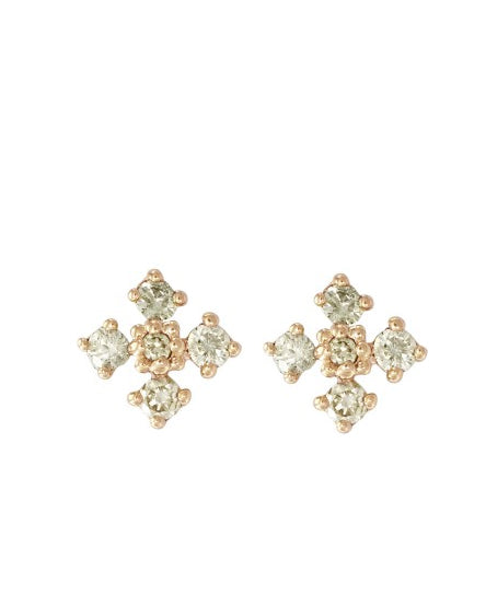 14k Diamond Cross Earrings - Image 5