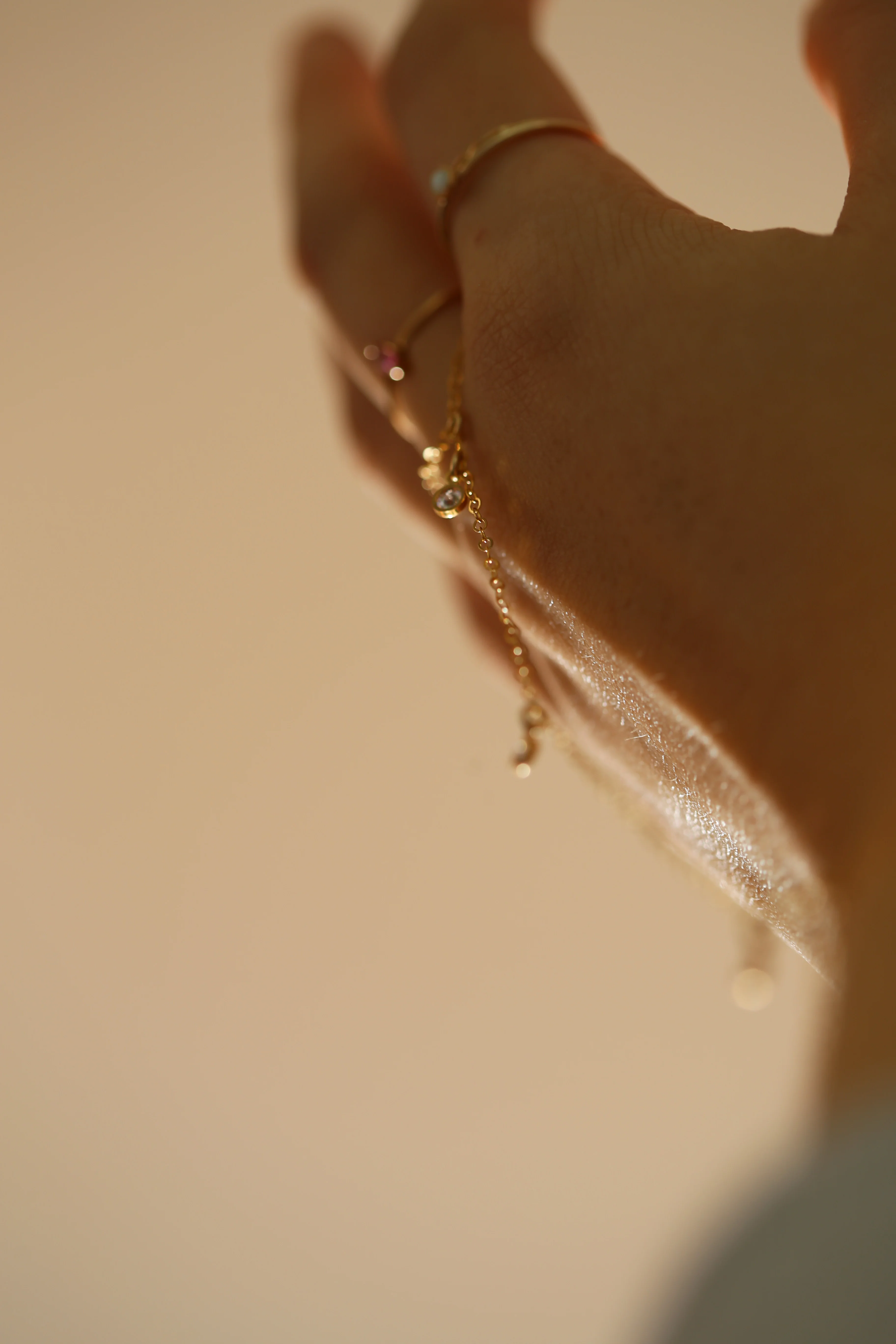 Diamond CZ Dangle Hand Chain - Image 7