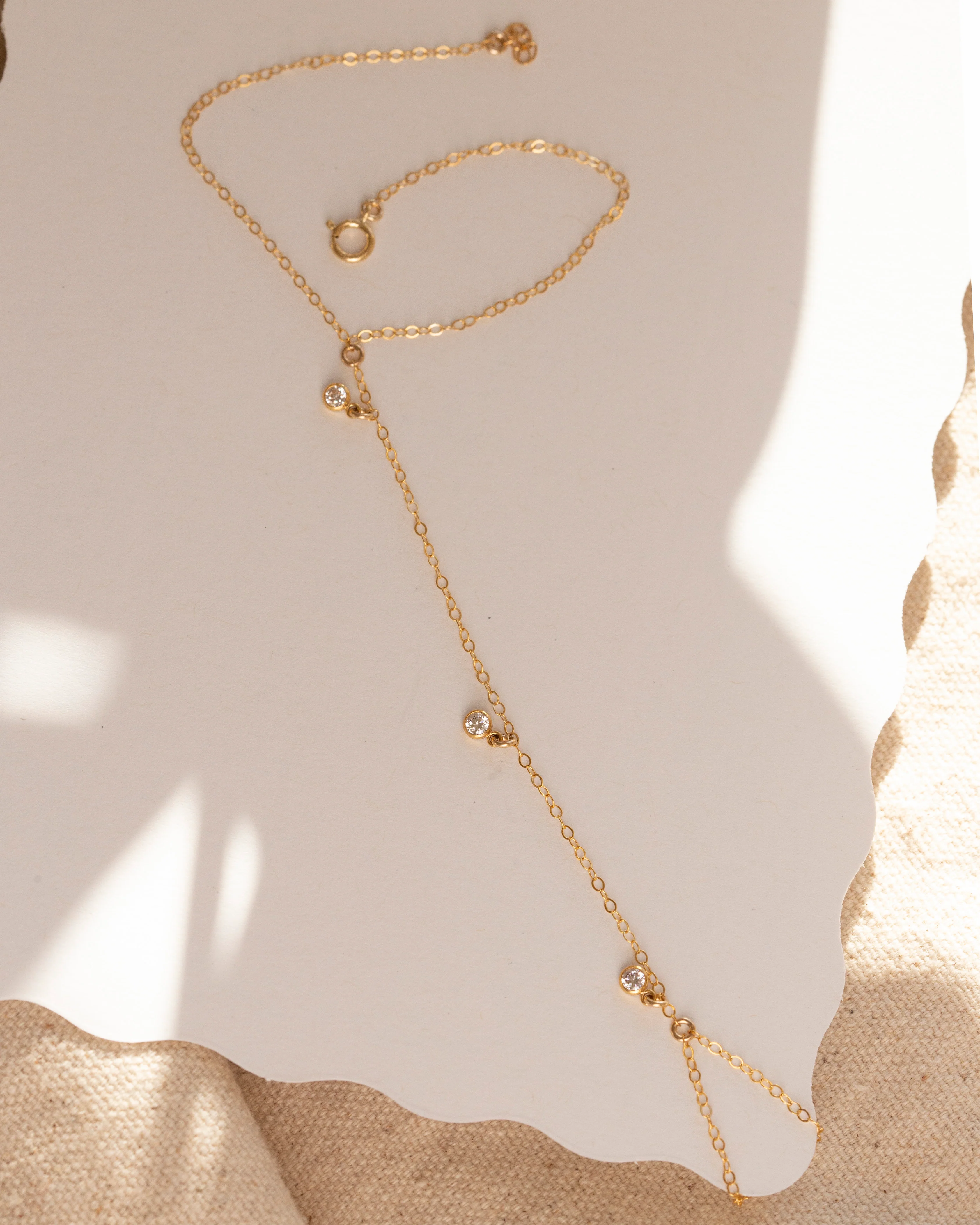 Diamond CZ Dangle Hand Chain - Image 8