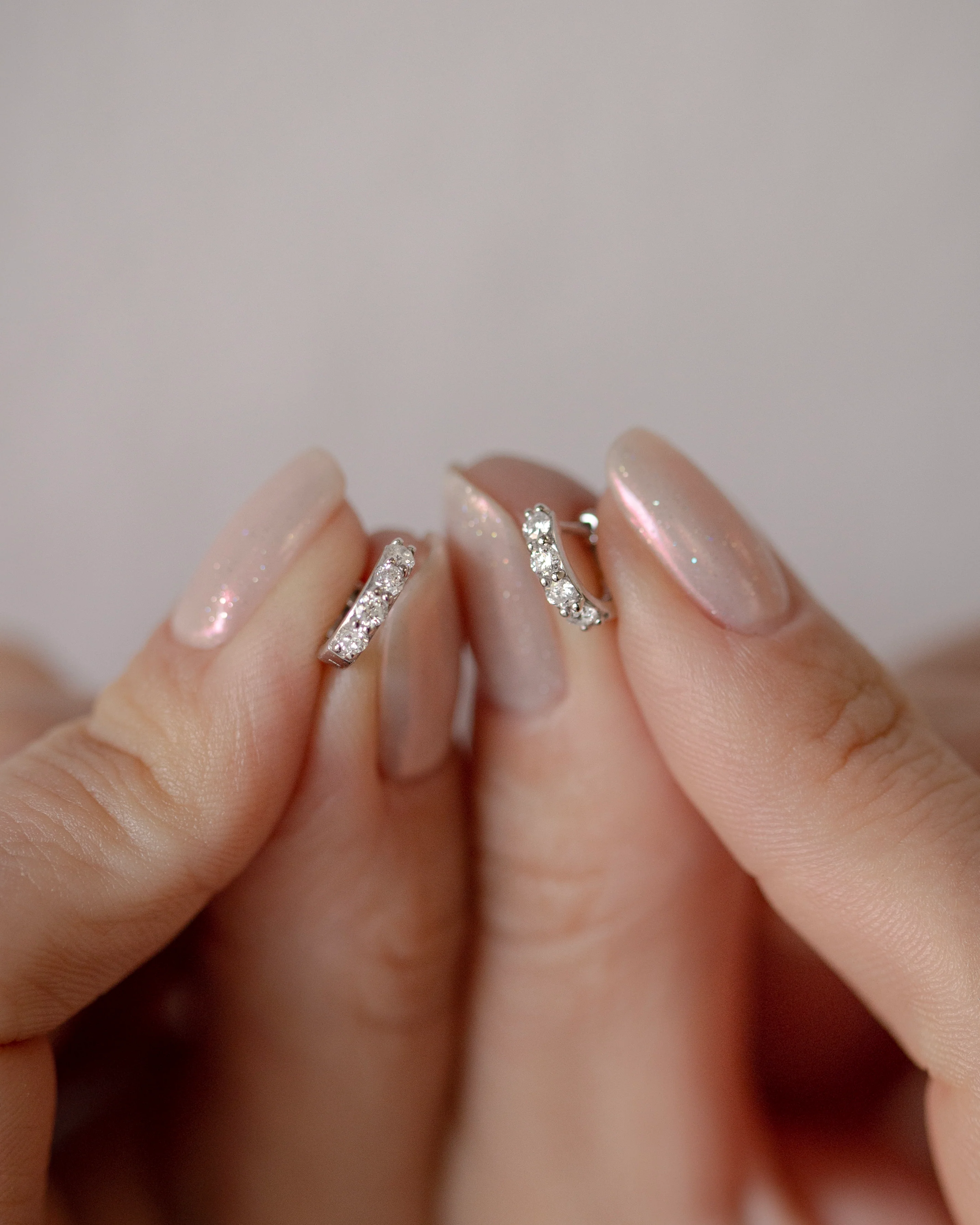 Diamond Huggie Hoop - Image 2