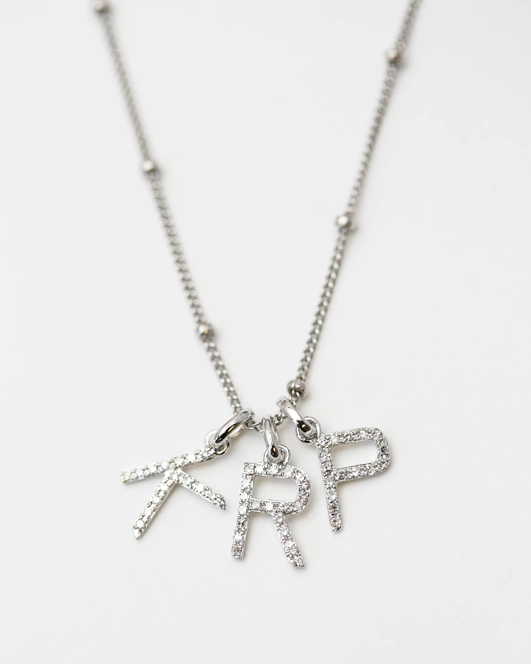 Diamond Initial Necklace - Image 3