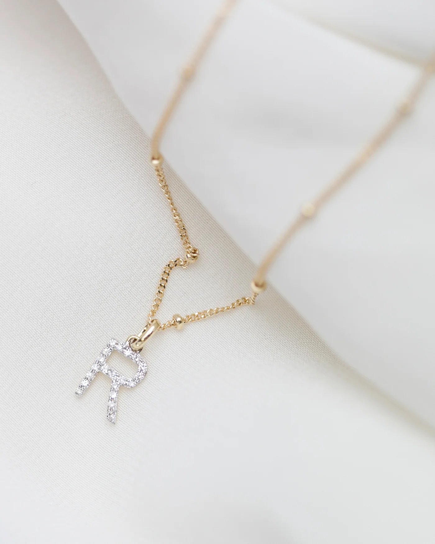 Diamond Initial Necklace - Image 8