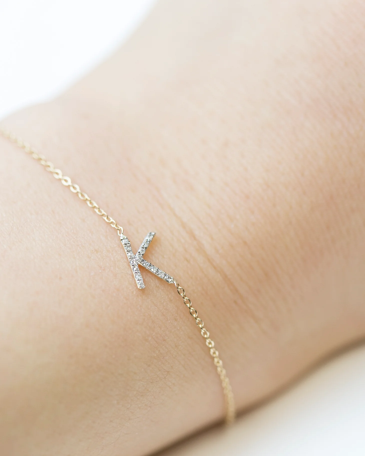Diamond Letter Bracelet - Image 3