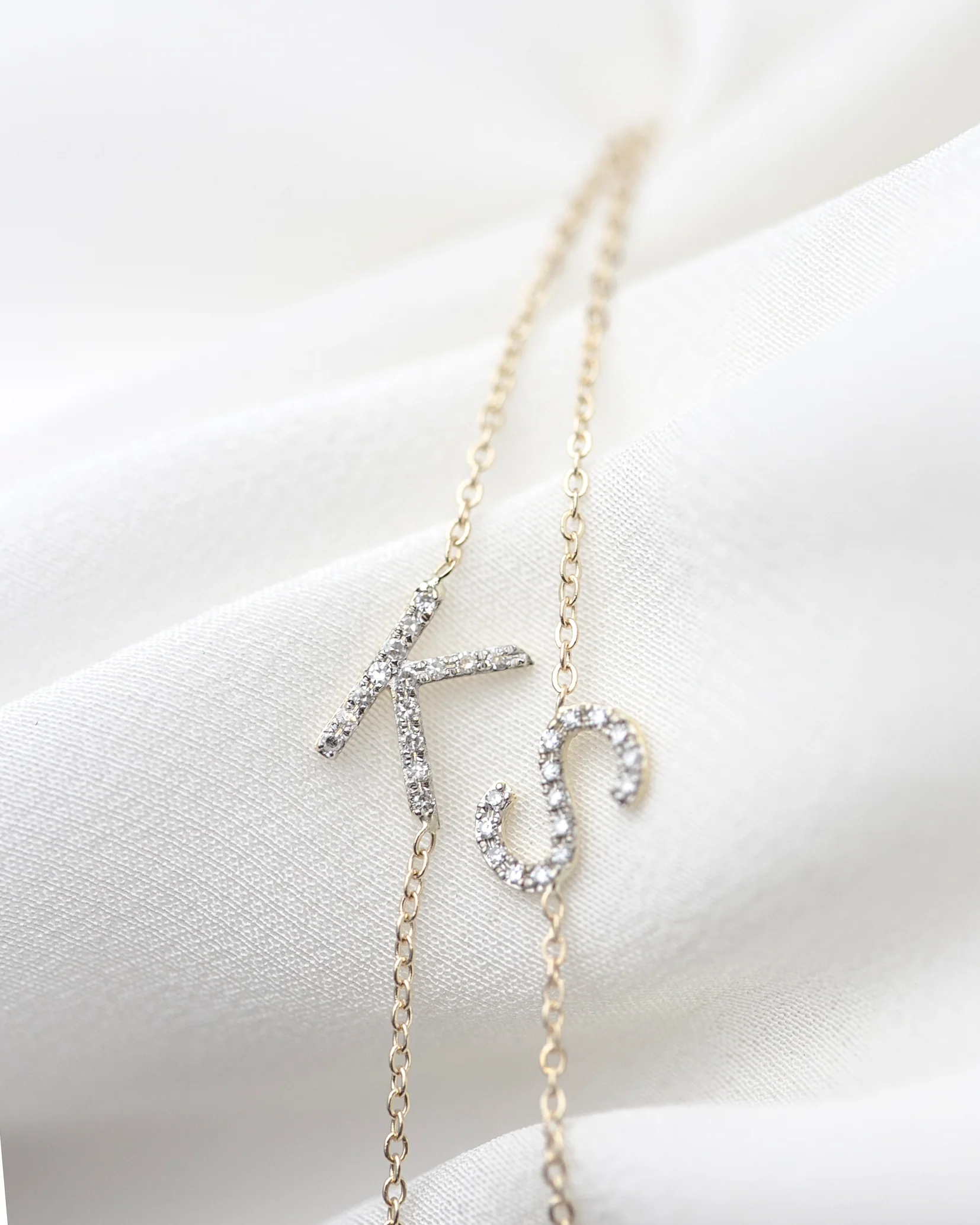Diamond Letter Bracelet - Image 4