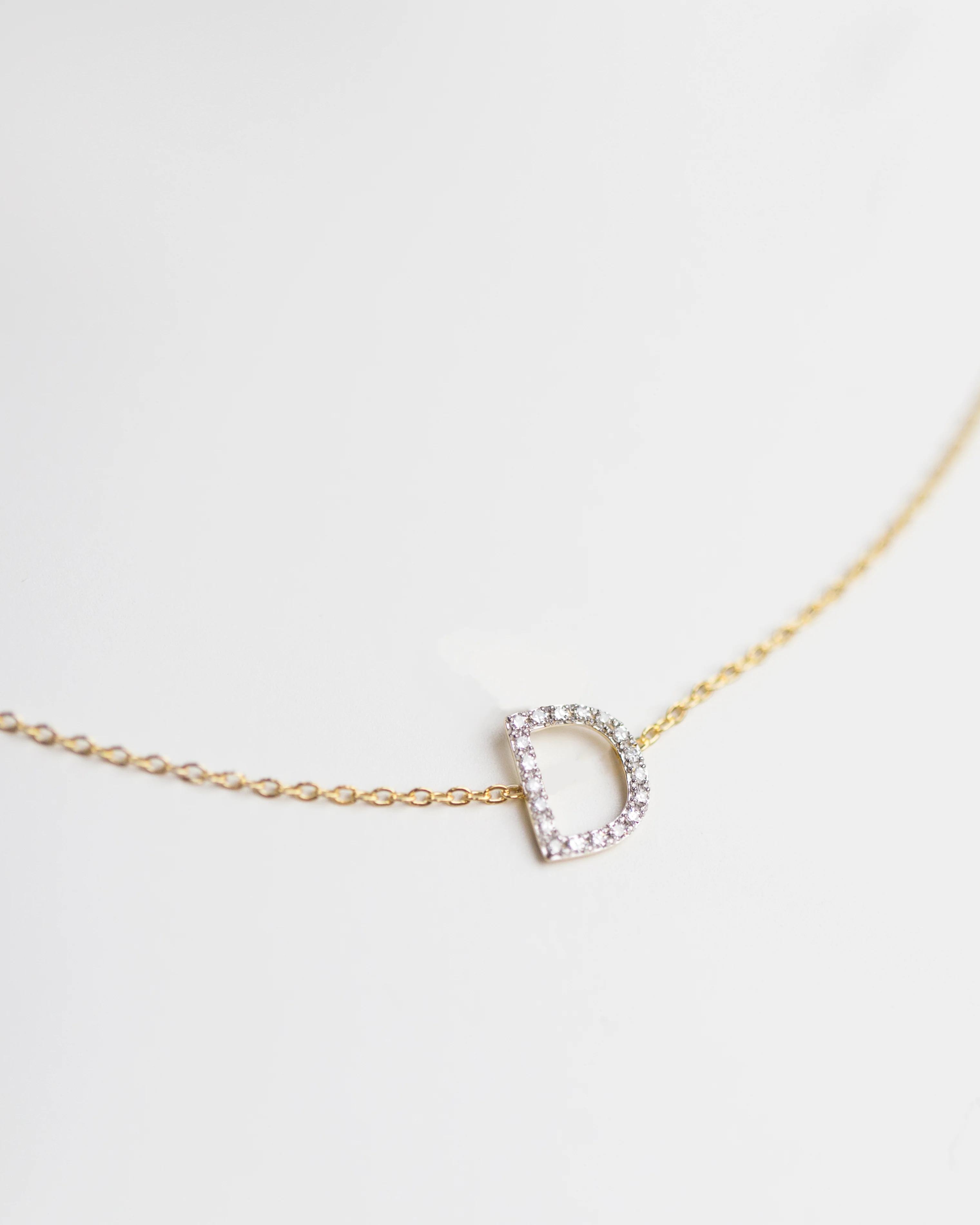 Diamond Letter Necklace - Image 3