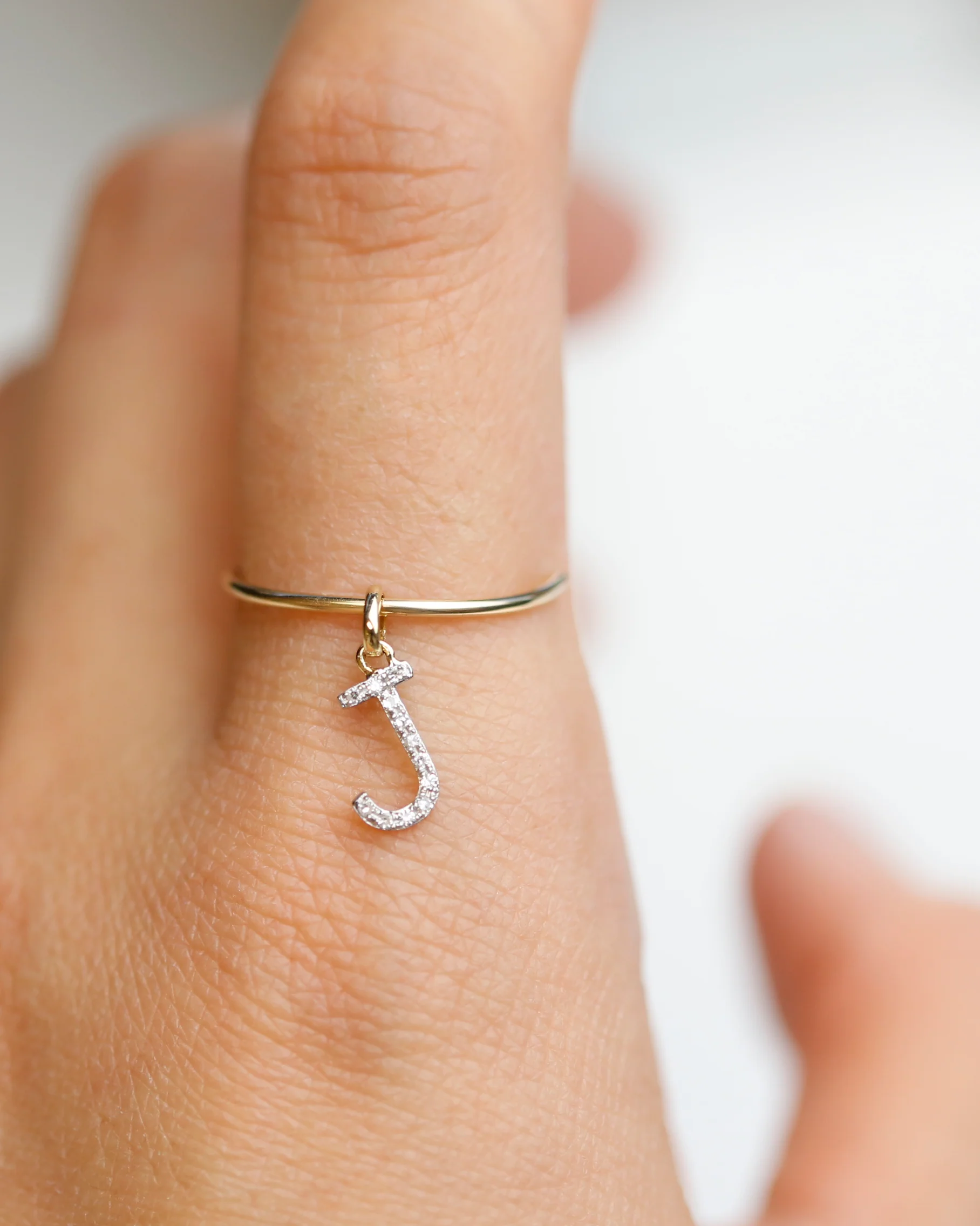 Diamond Letter Ring - Image 5