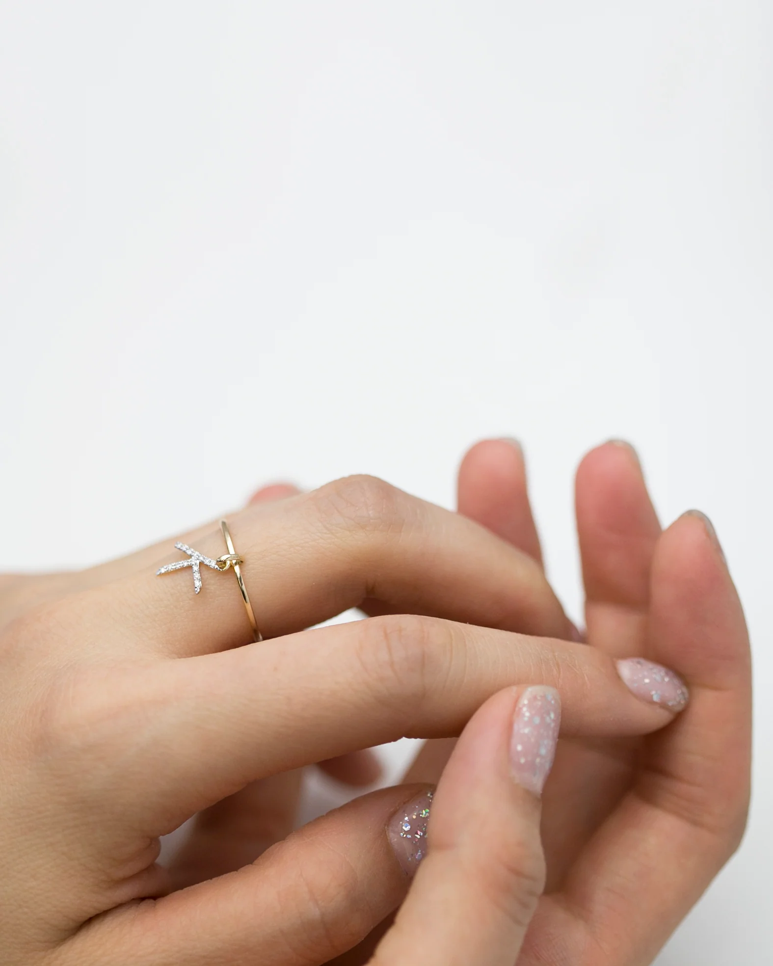 Diamond Letter Ring - Image 7