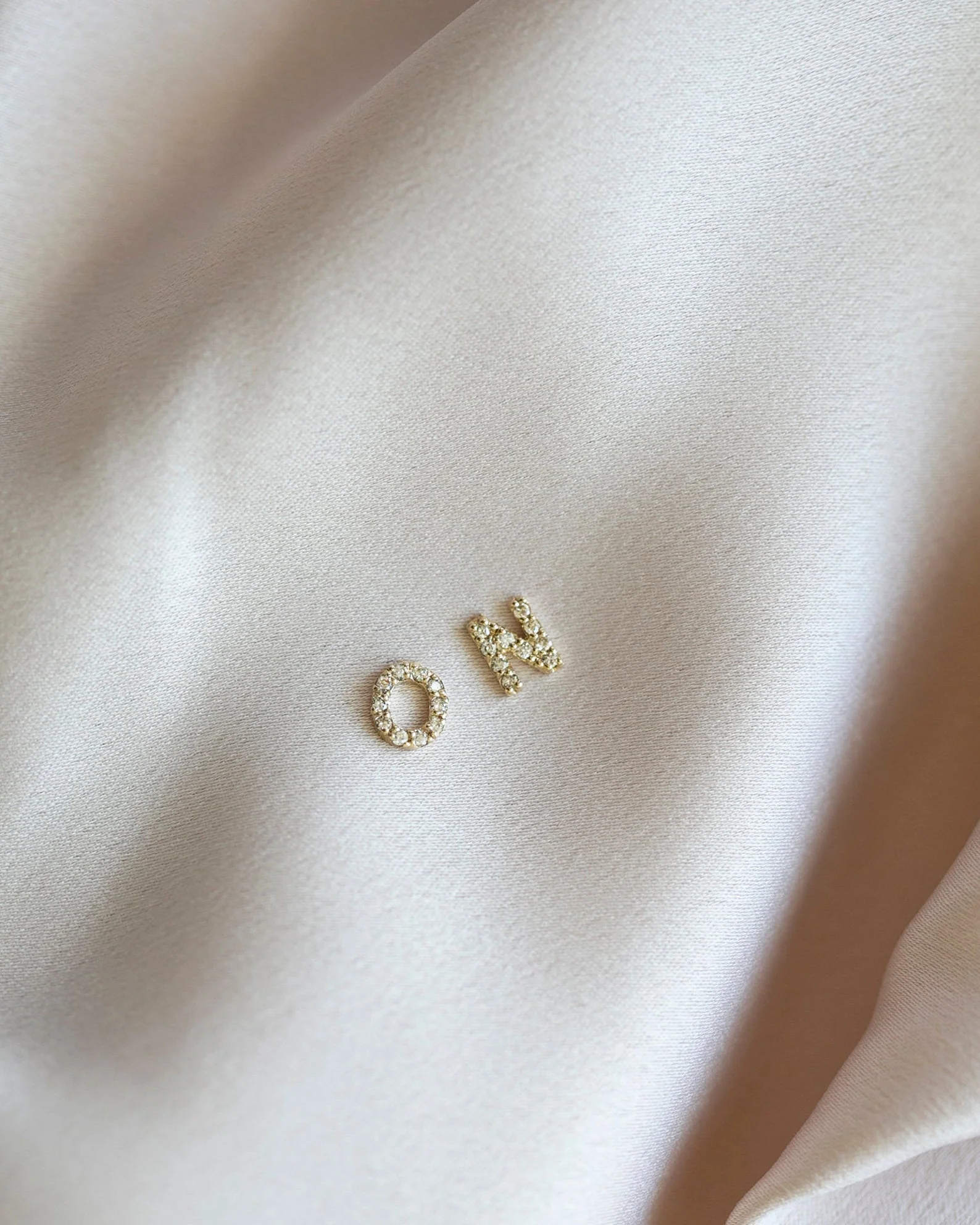 14k Diamond Letter stud Earrings - Image 6