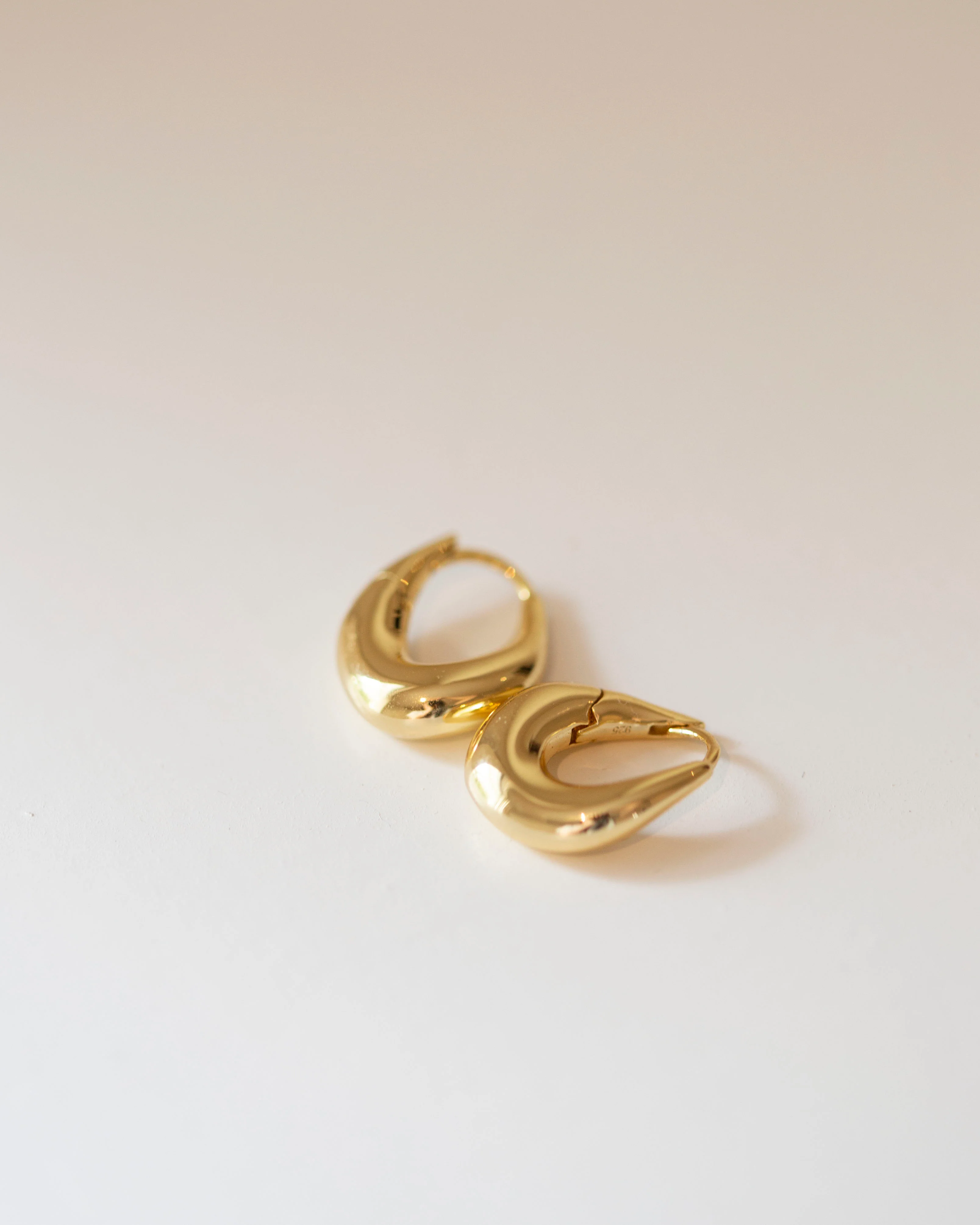 Dome Snap Huggie Earrings - Image 2