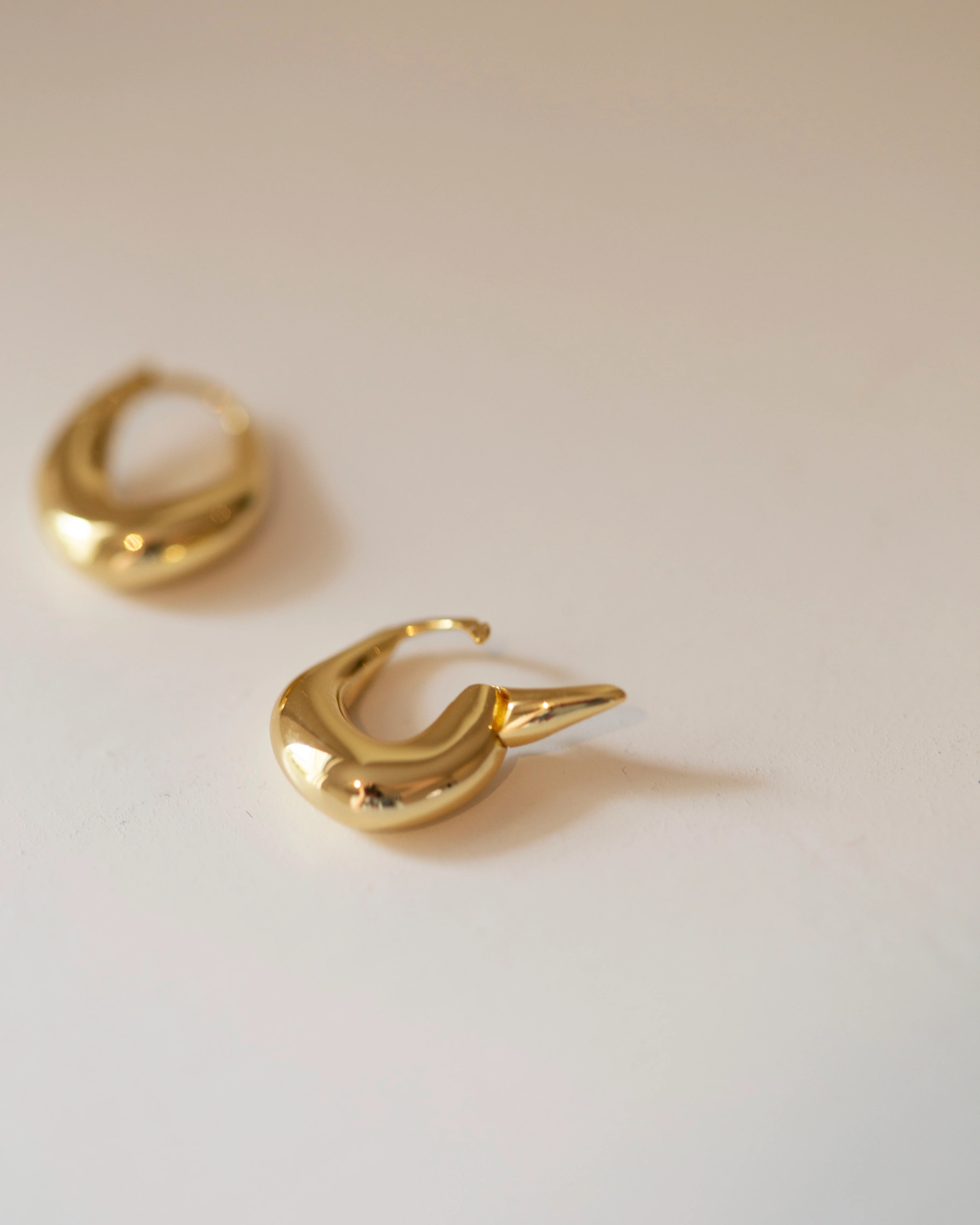 Dome Snap Huggie Earrings - Image 3