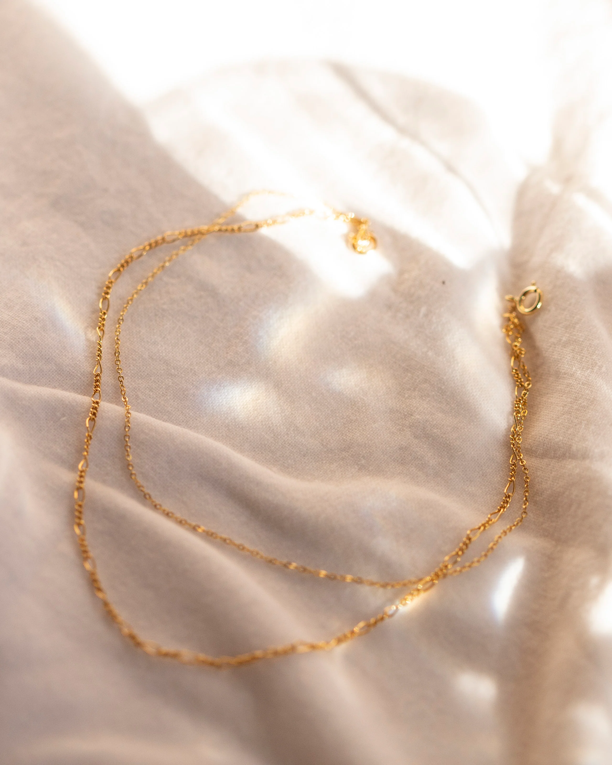 Double Strand Anklet Figaro and dainty Chain Anklet - Image 3