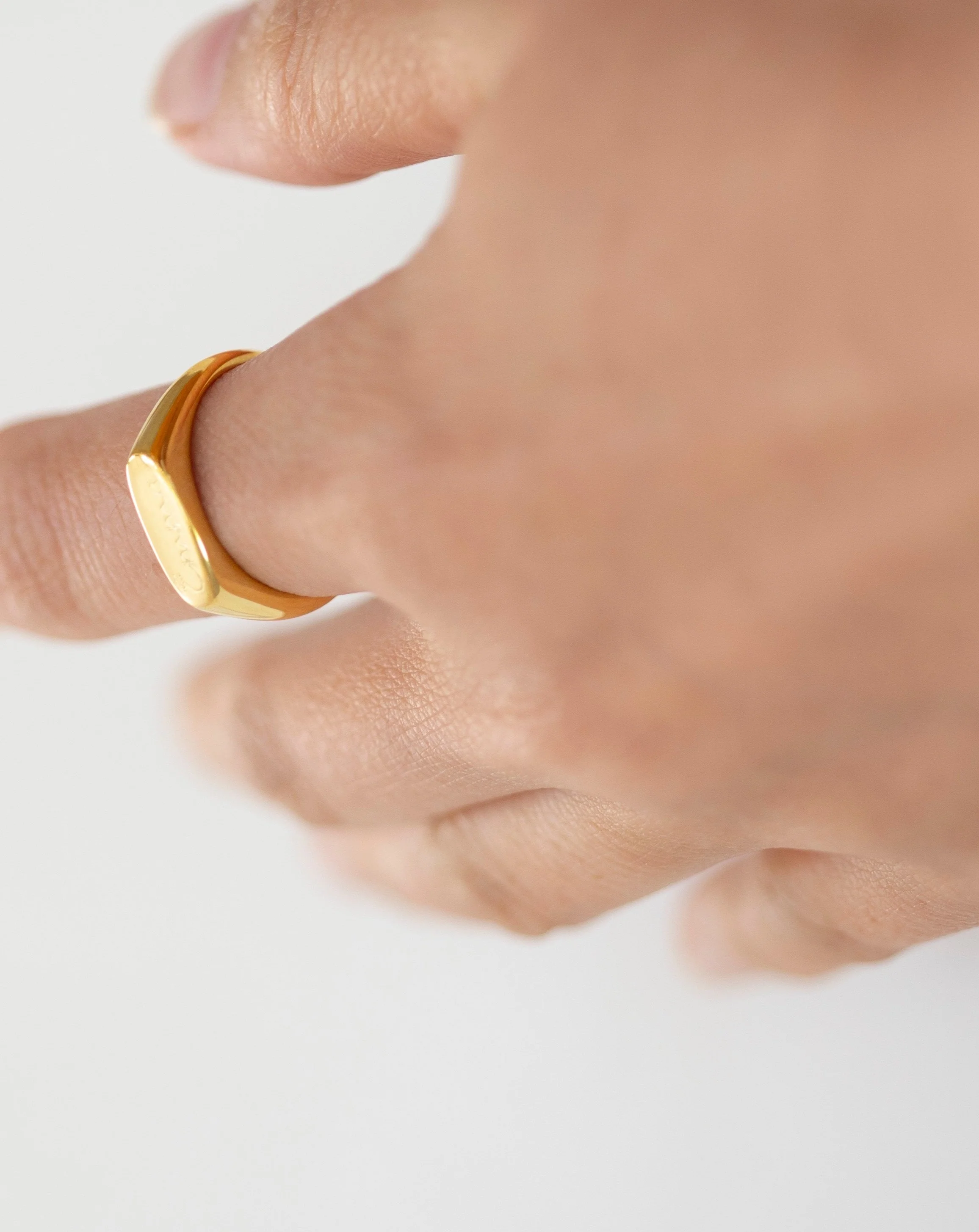 Engraved Oval Signet Ring - Image 4