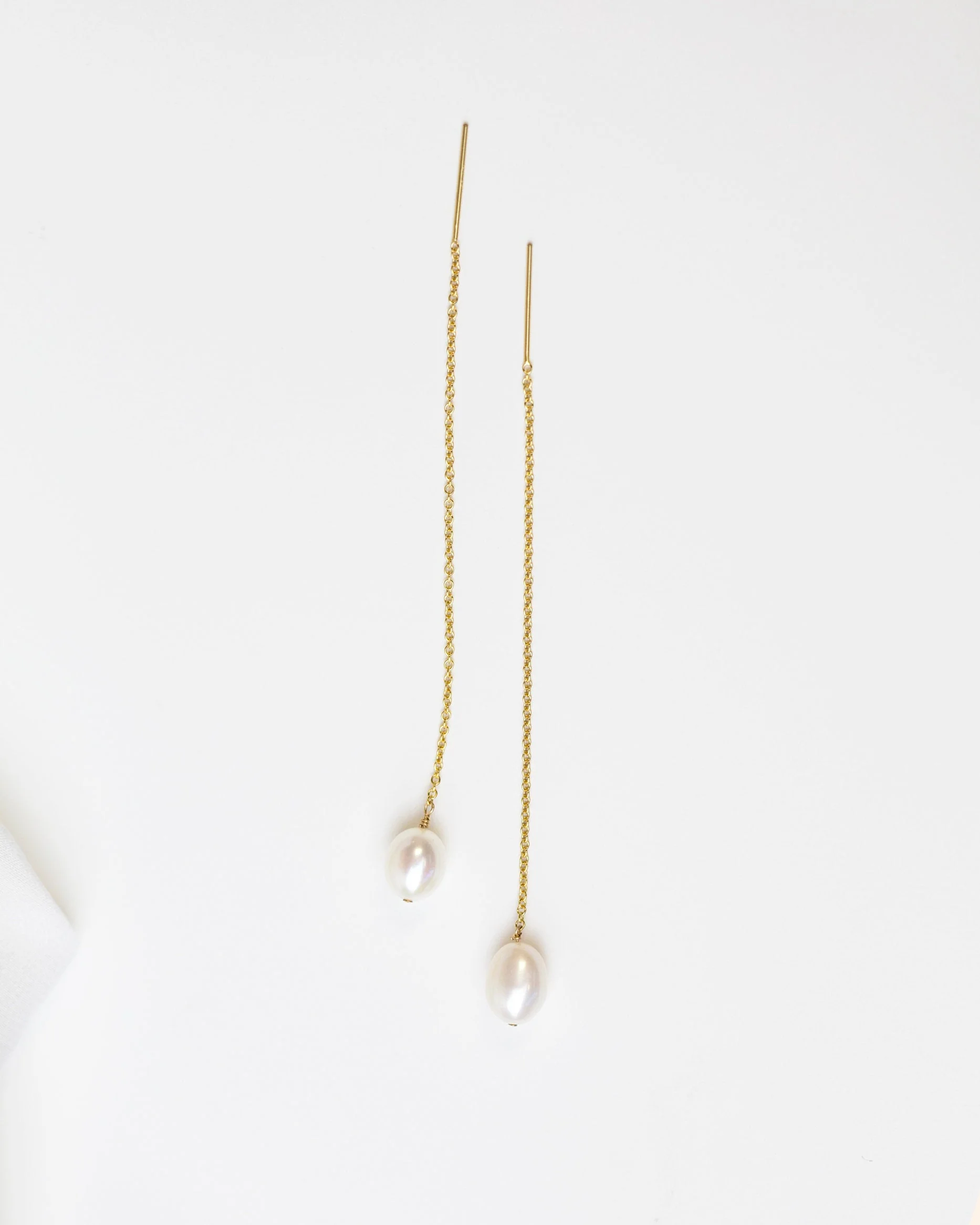 14k Freshwater Pearl Threaders