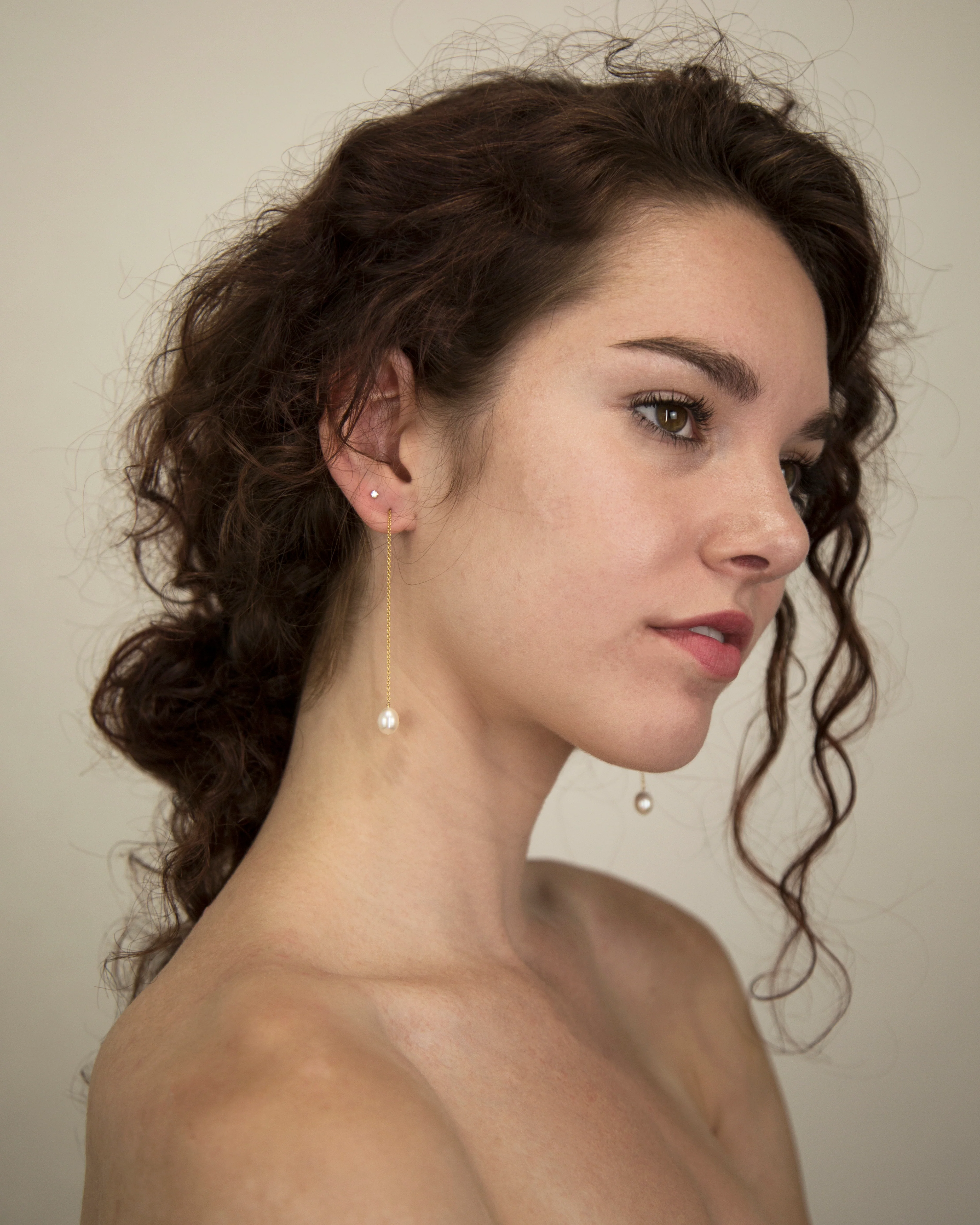 14k Freshwater Pearl Threaders - Image 7