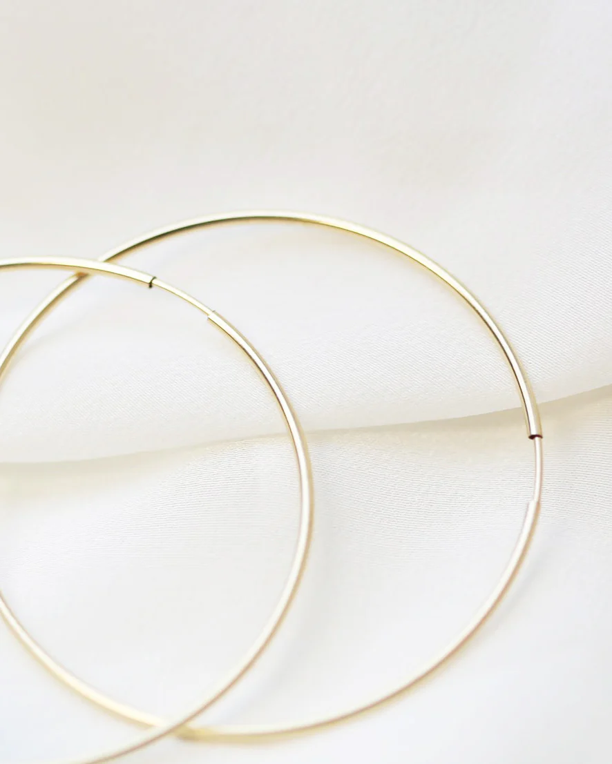 Gold Endless hoops - Image 2