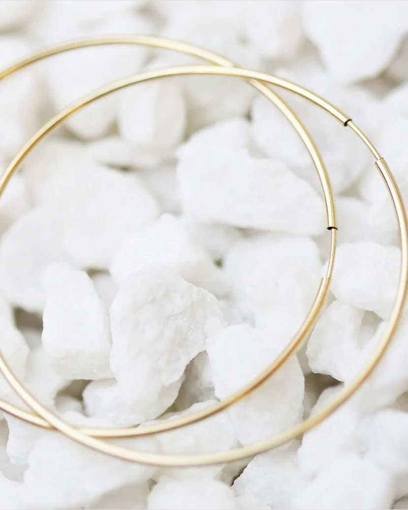 Gold Endless hoops - Image 3