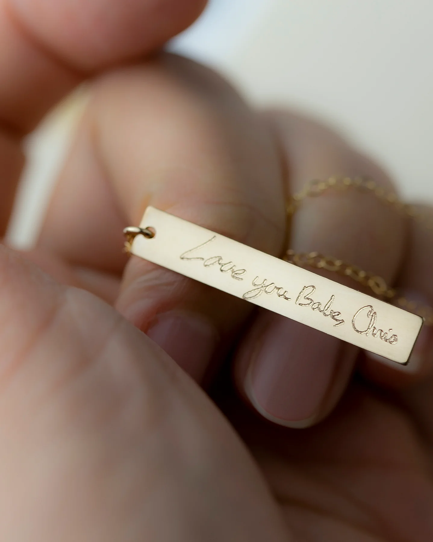 Hand Writing Necklace - Image 2