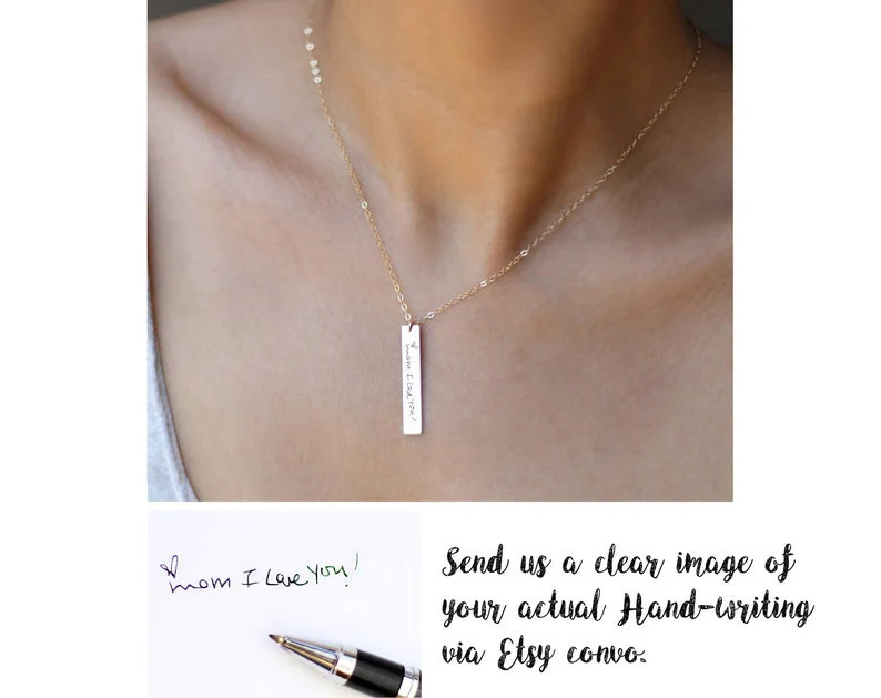 Hand Writing Necklace - Image 5