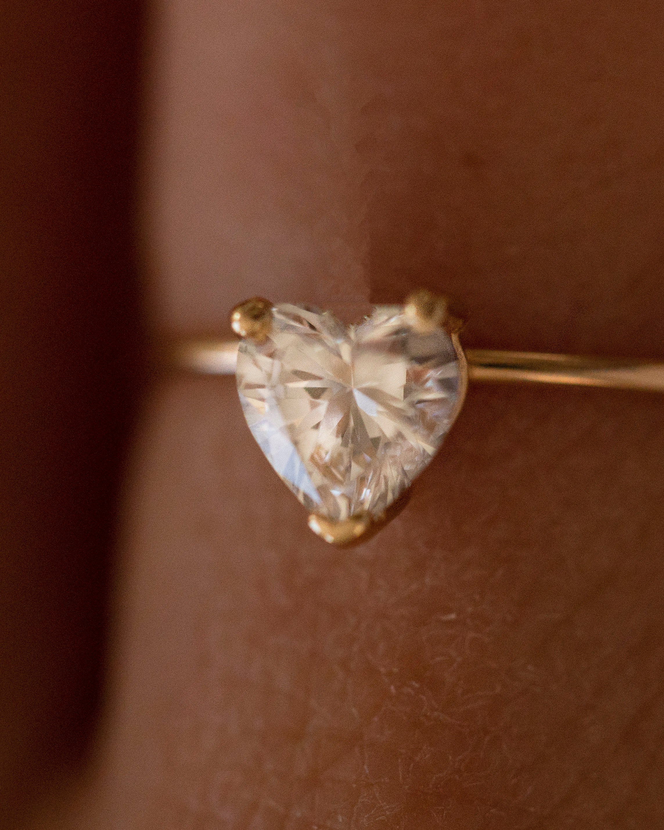 Heart Cut Lab Diamond Ring 14K Gold - Image 2