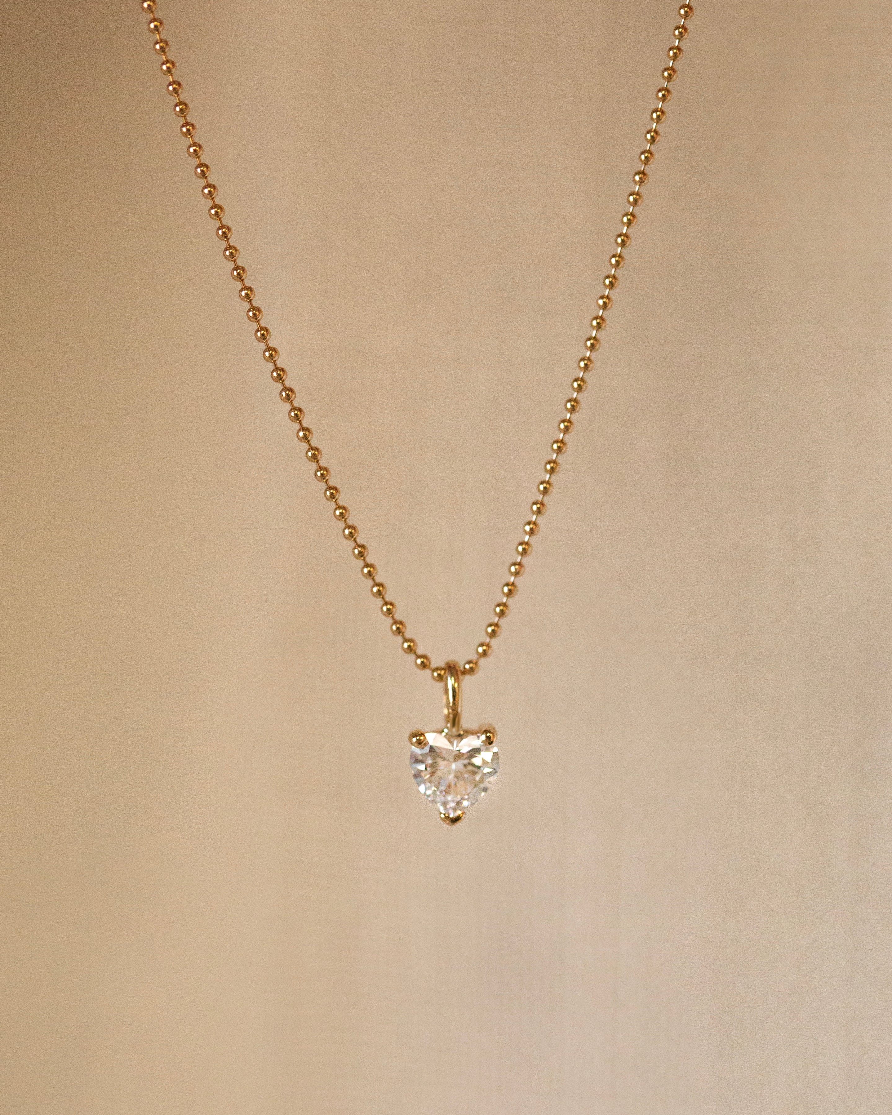 Heart Diamond Charm Necklace - Image 6