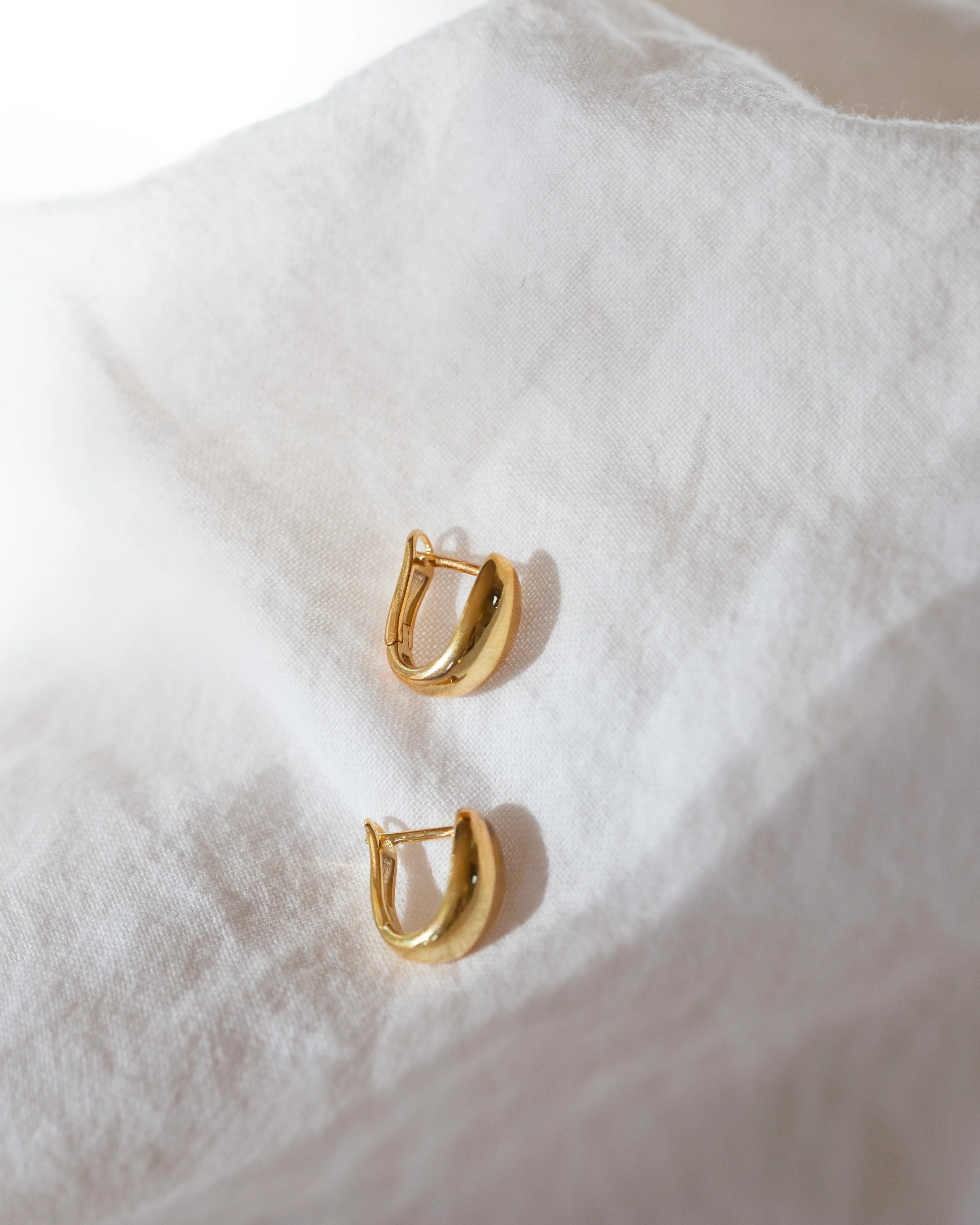 Hinged Dome Hoop Huggies - Image 2