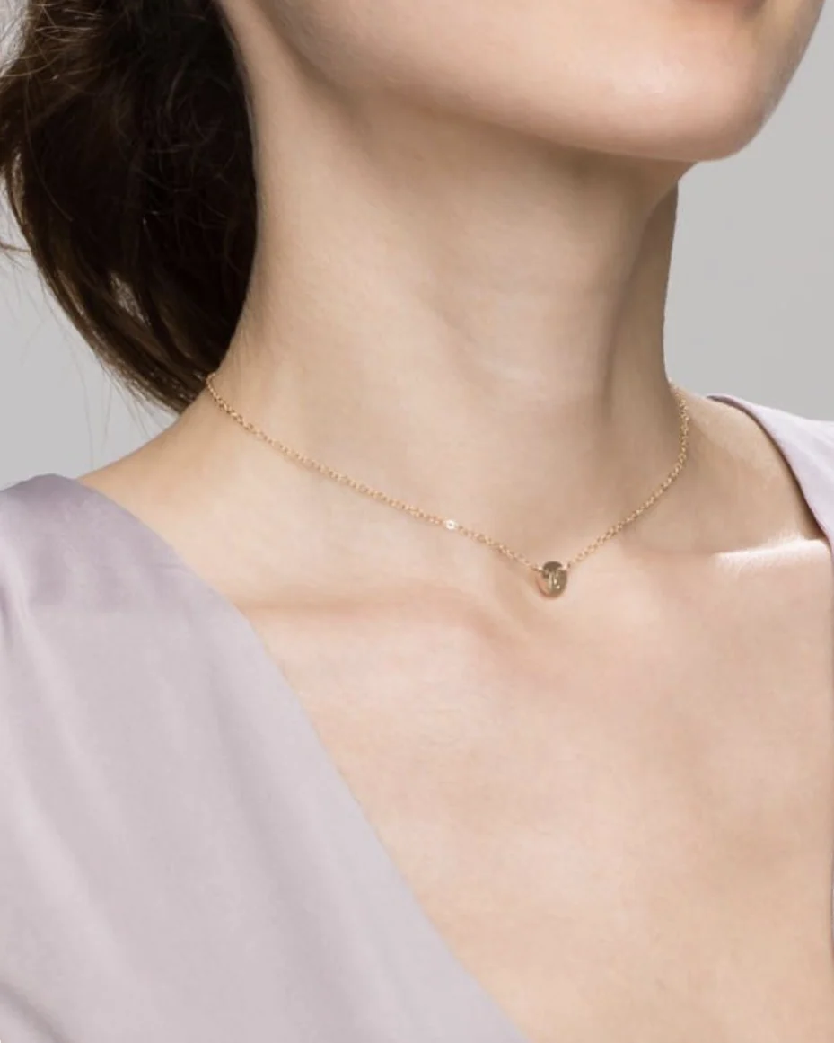 Initial coin choker necklace - Image 5