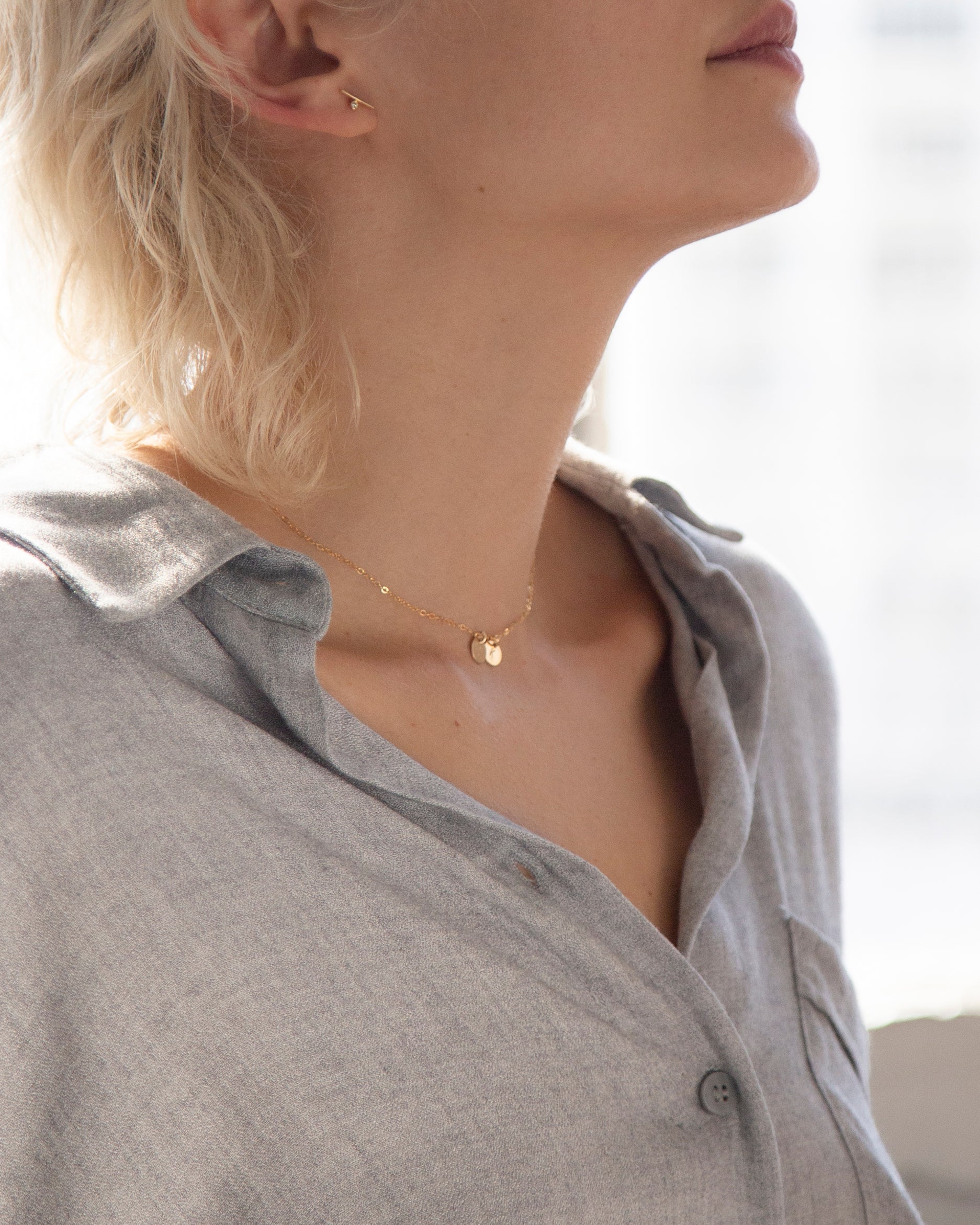 Initial Disc Necklace - Image 2