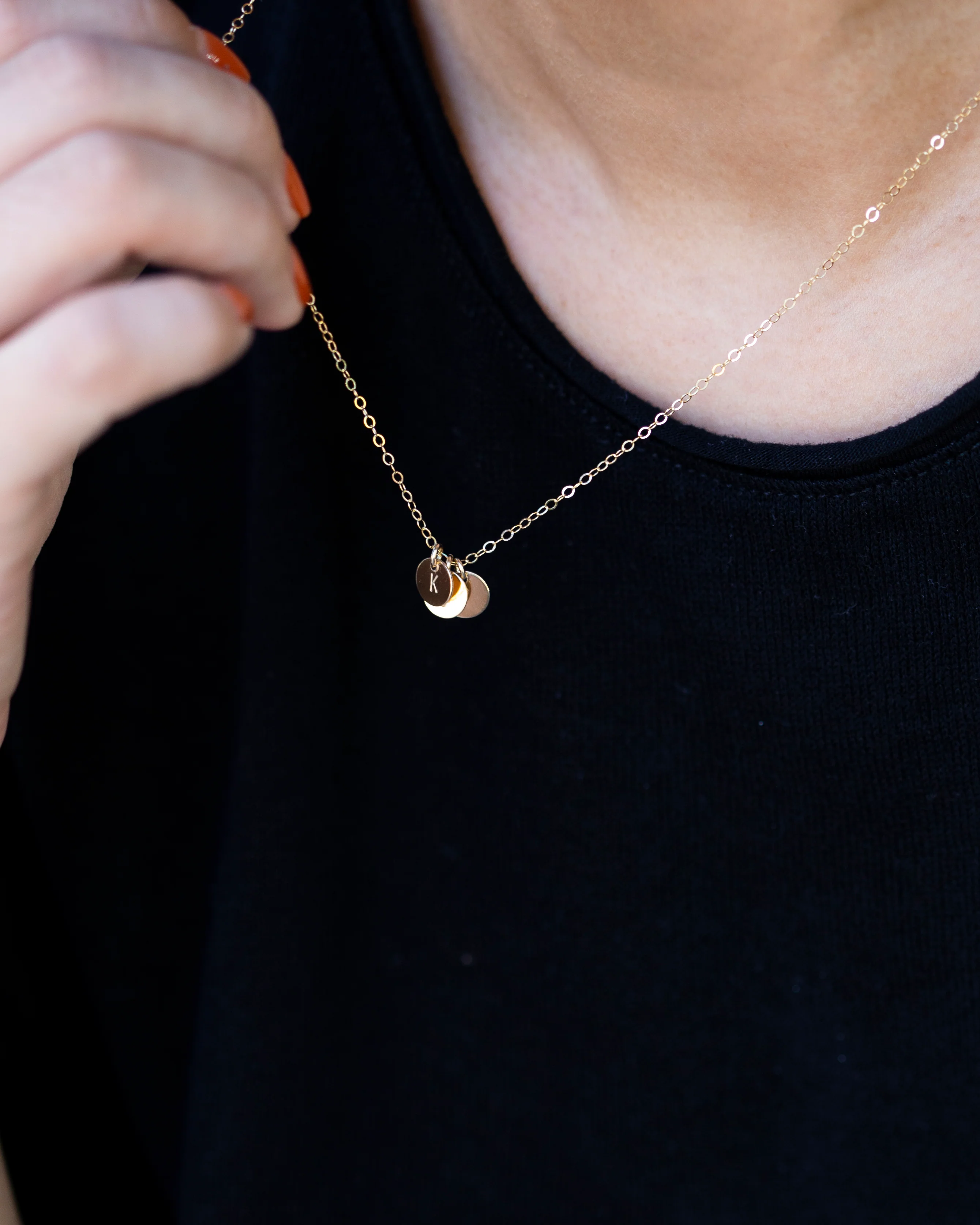 Initial Disc Necklace - Image 6