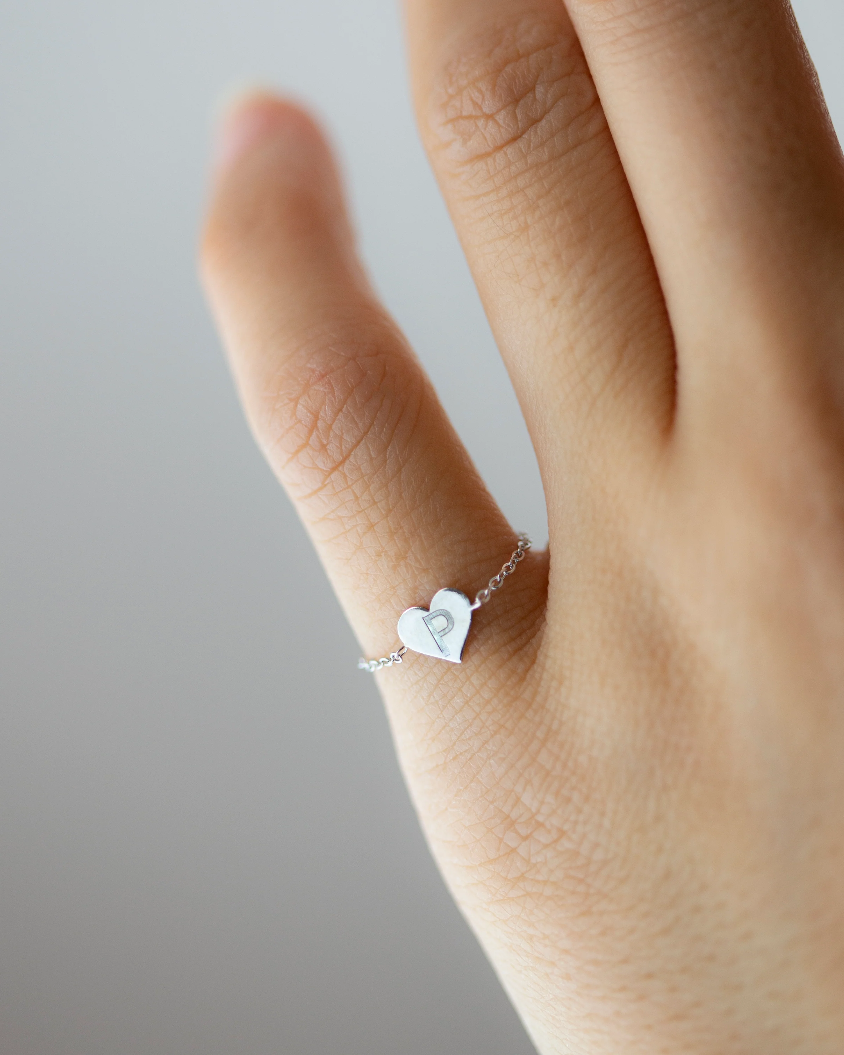 Little Heart Chain Ring - Image 2