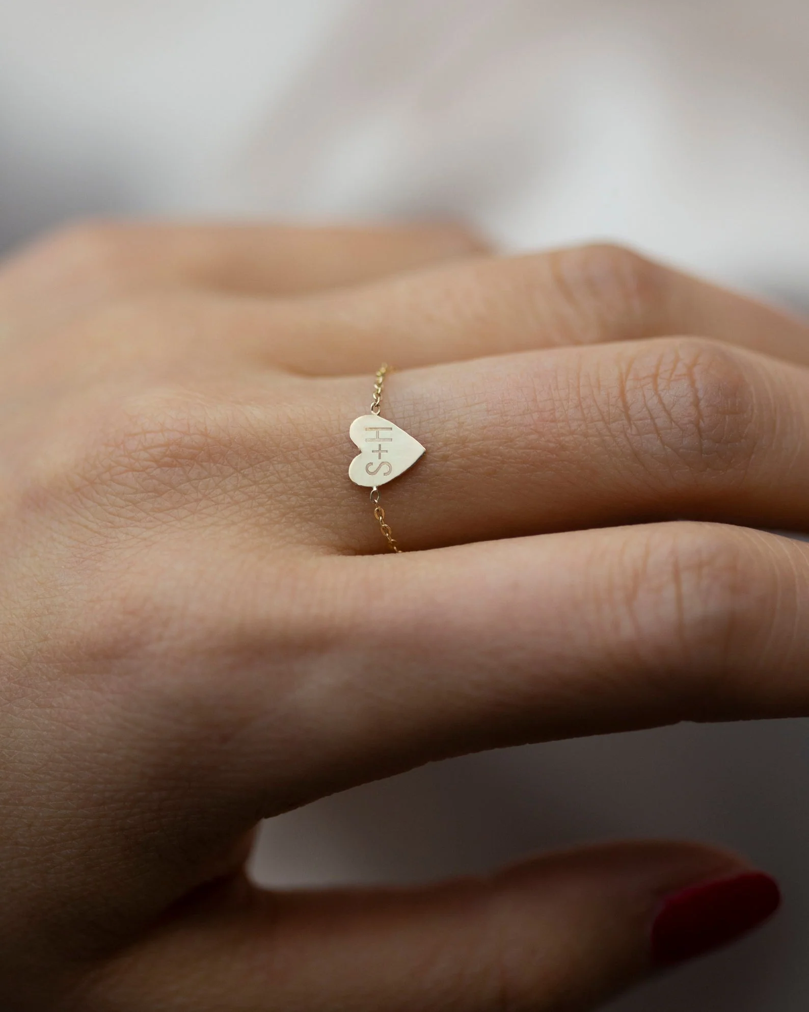 Little Heart Chain Ring - Image 6