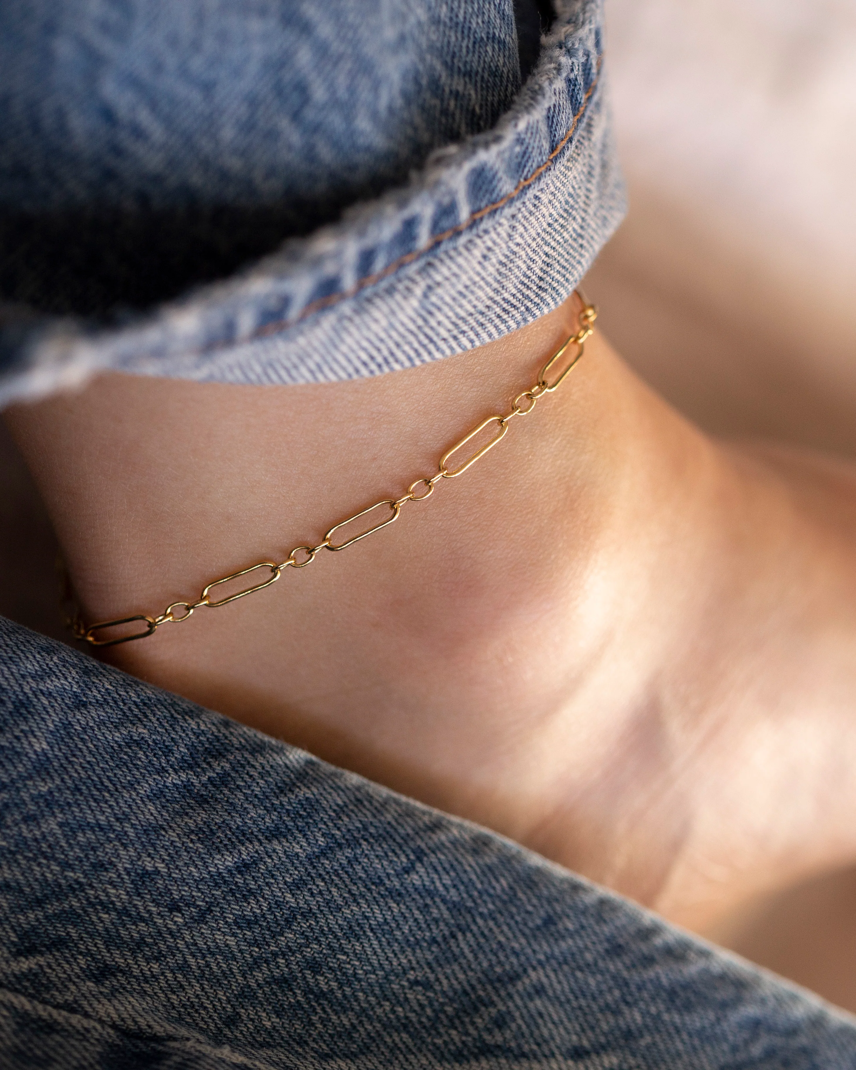 Long and Short Chain Anklet - Image 3