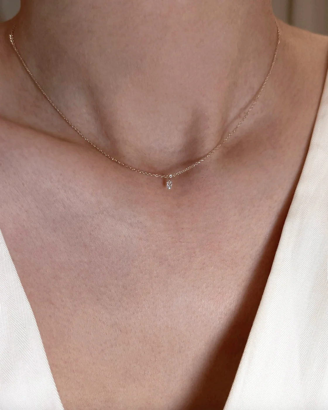 Marquise Bare Diamond Necklace - Image 4