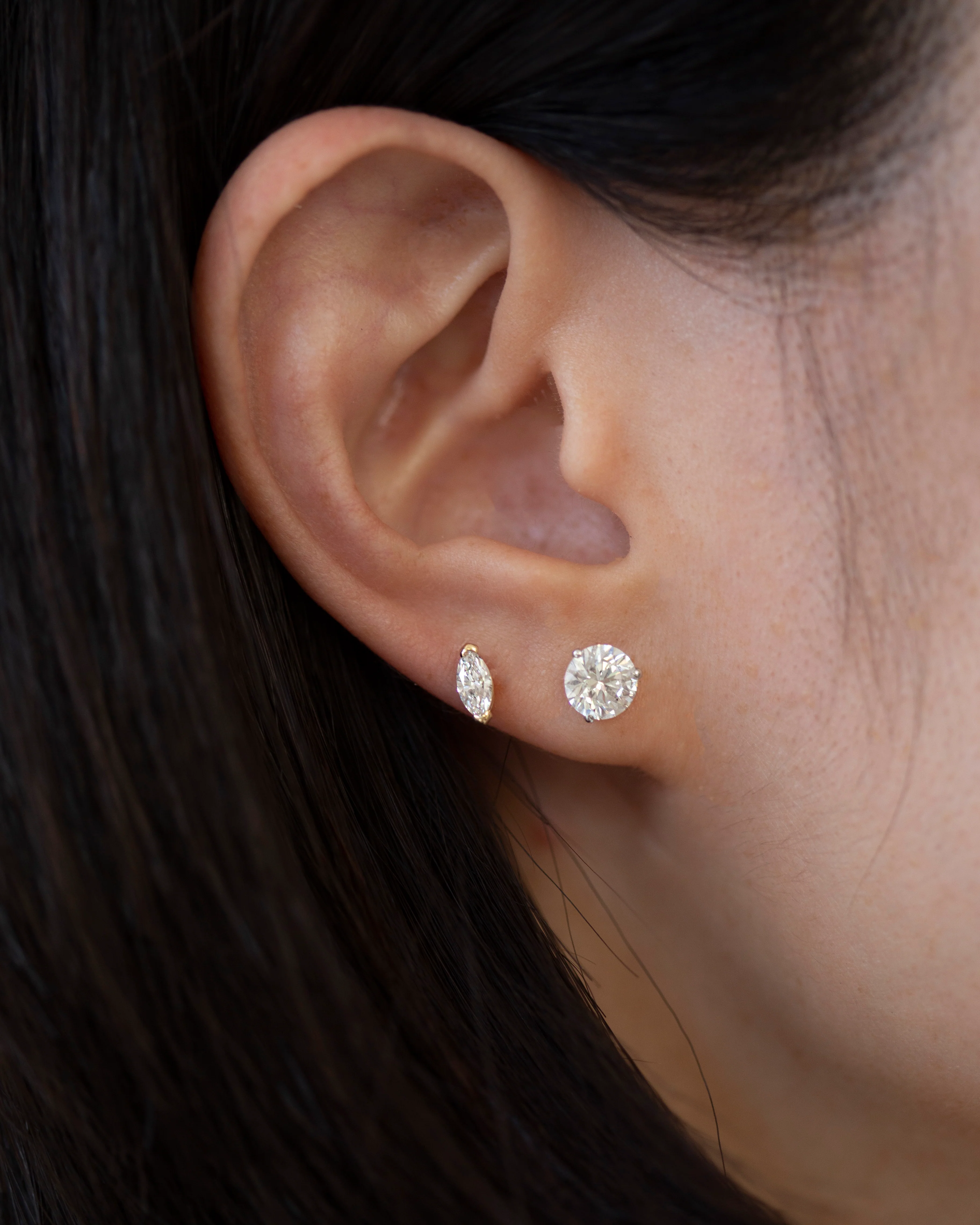 Marquise Diamond Earrings - Image 5