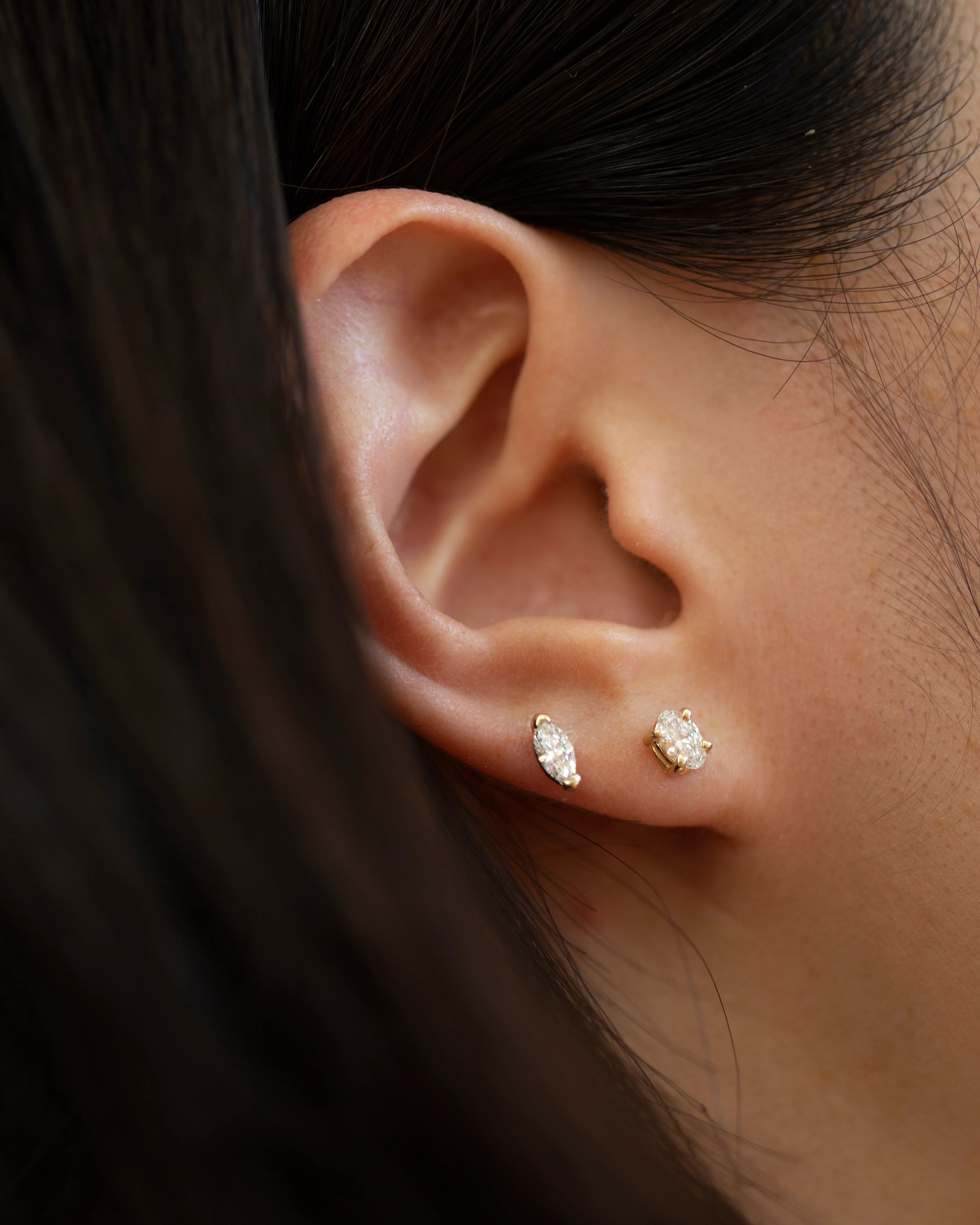 Marquise Diamond Earrings - Image 6