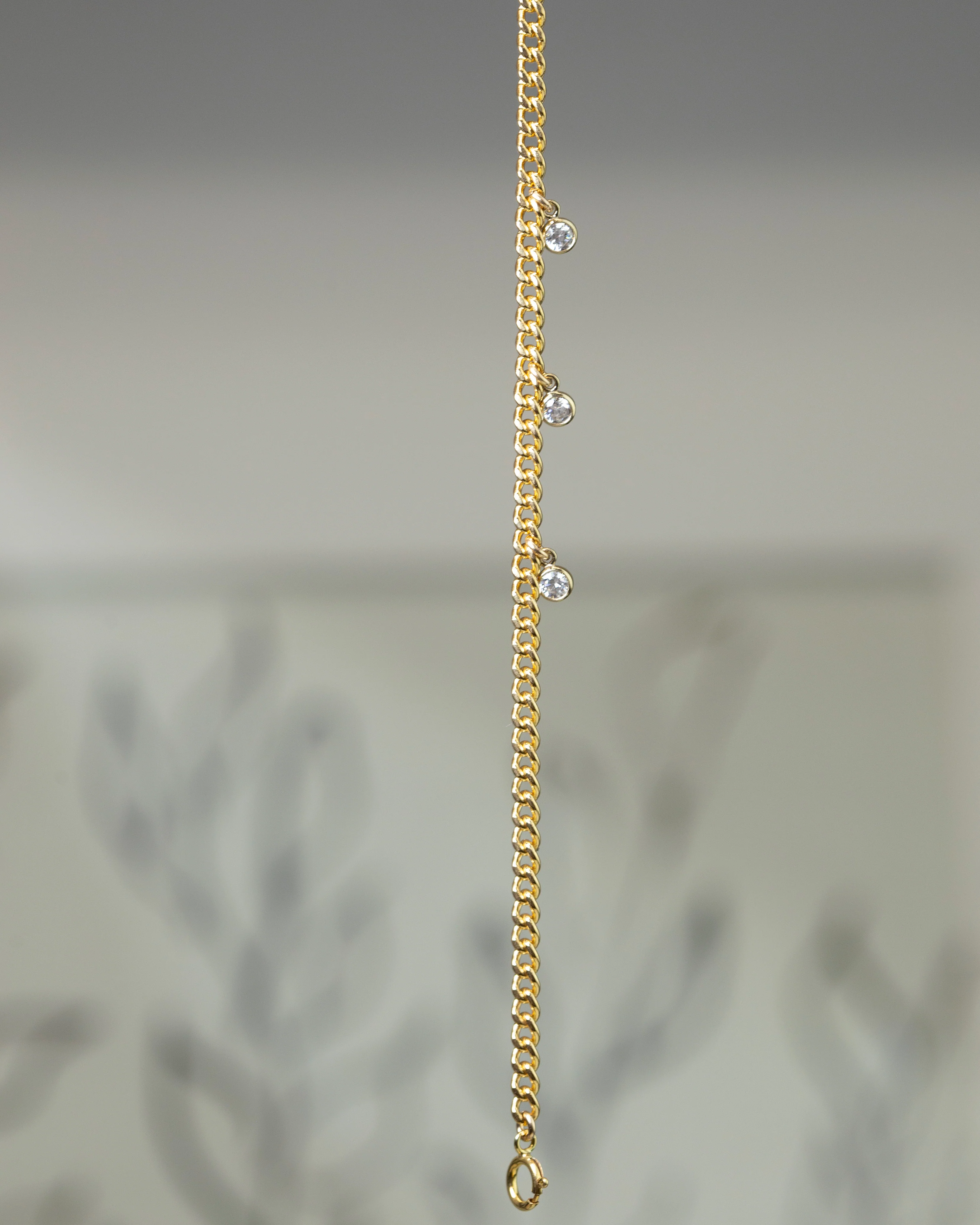 Mini Cuban CZ Dangle Bracelet - Image 4