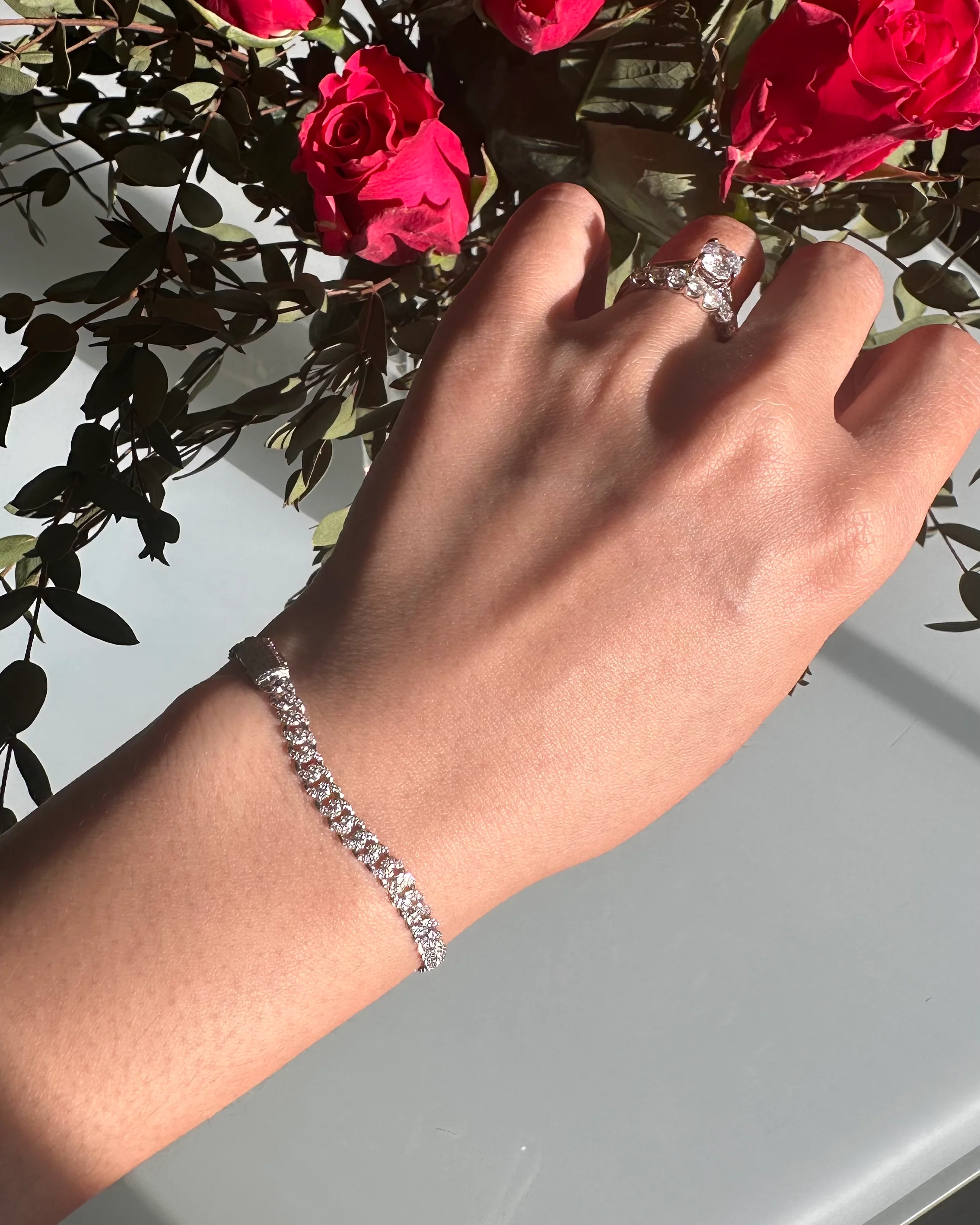Mini Diamond Cuban Link Bracelet - Image 2