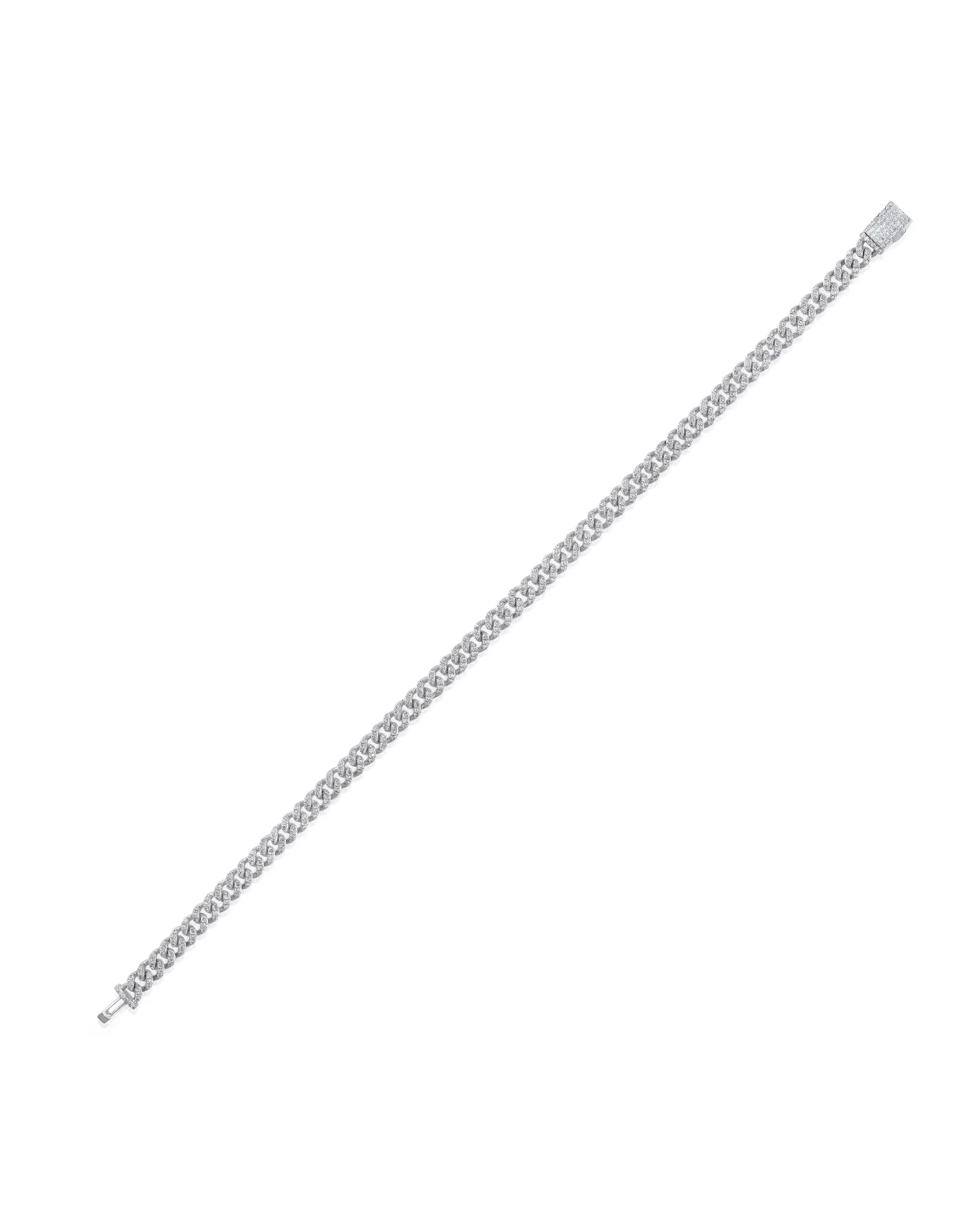 Mini Diamond Cuban Link Bracelet - Image 3