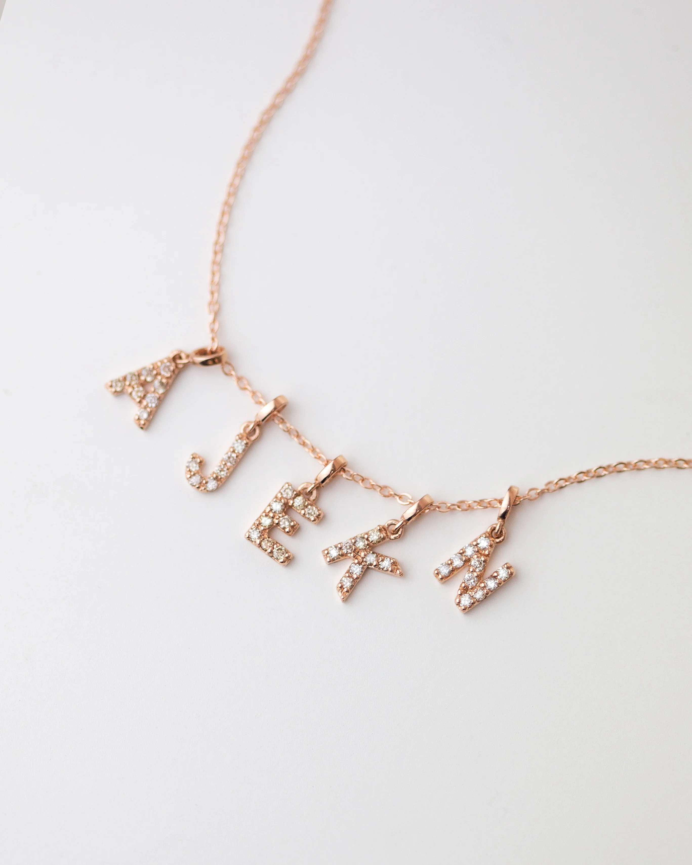 Mini Diamond Initial Necklace - Image 4
