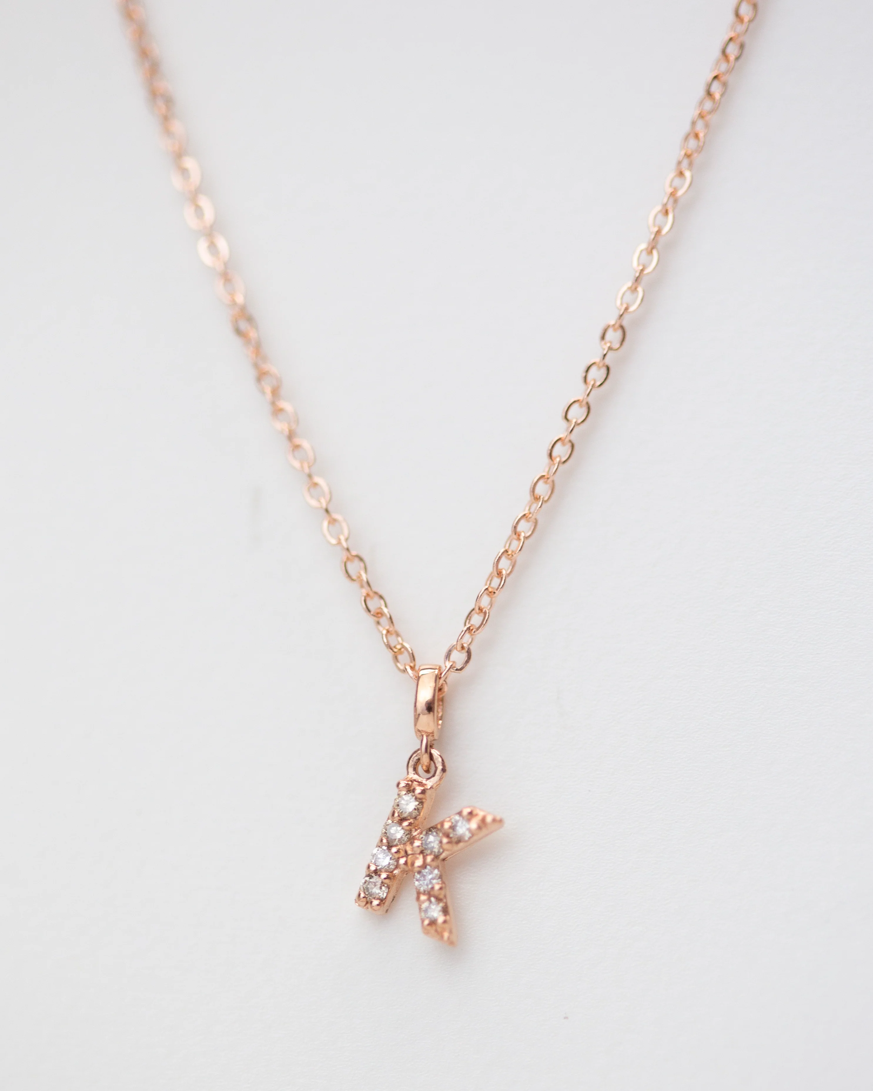 Mini Diamond Initial Necklace - Image 7