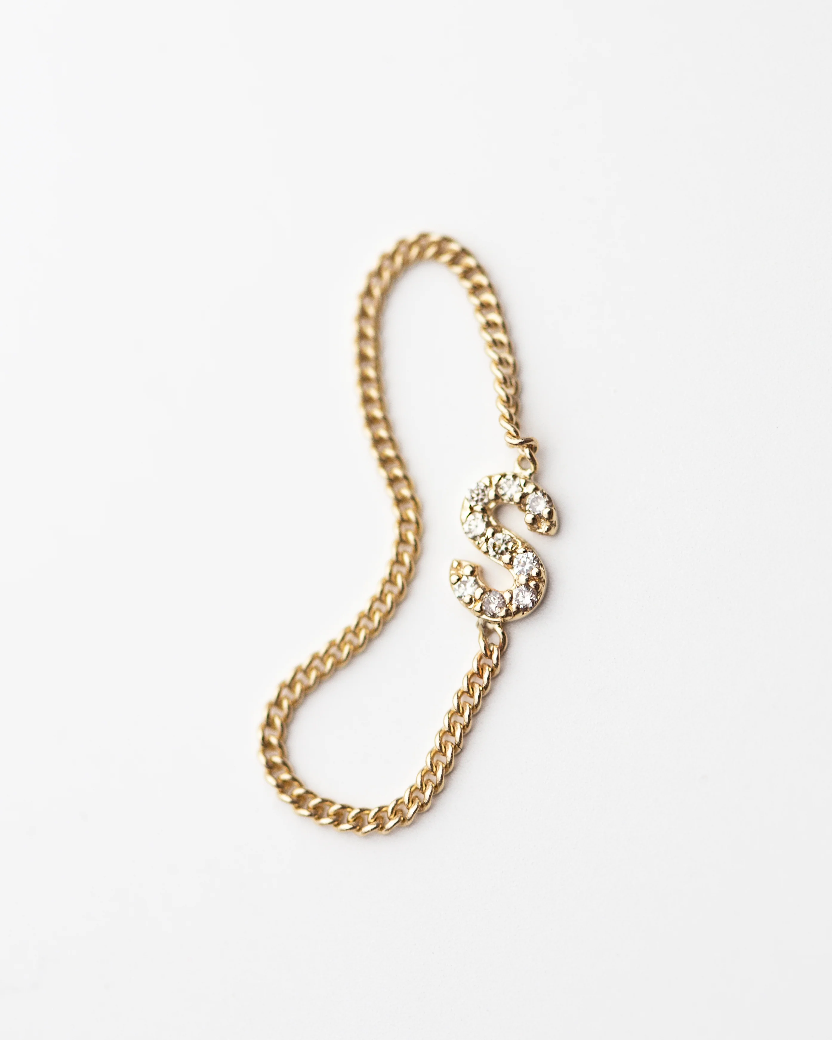 Mini Diamonds letter Ring - Image 2