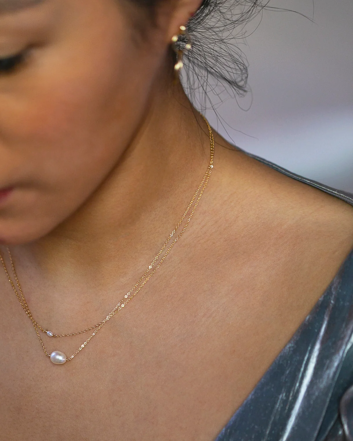 Mini Pearl Necklace - Image 2