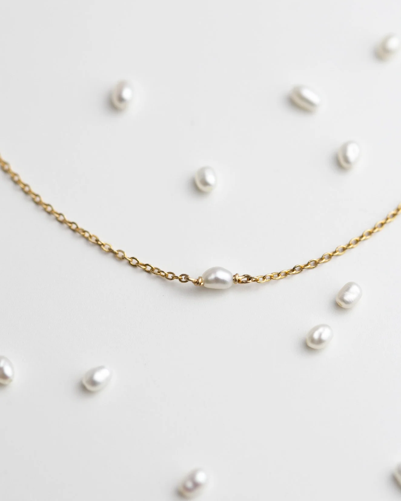 Mini Pearl Necklace - Image 4