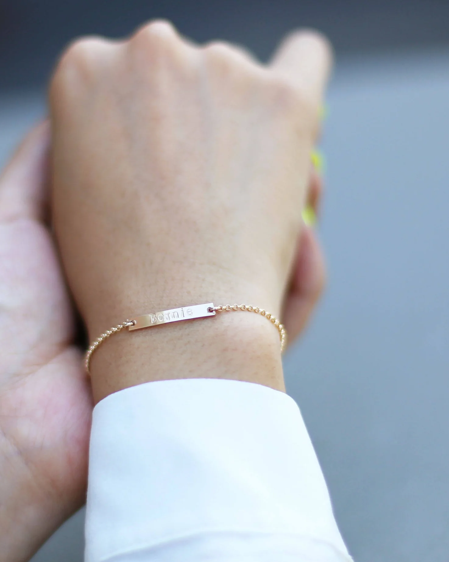 Mini Skinny Name Bracelet - Image 2