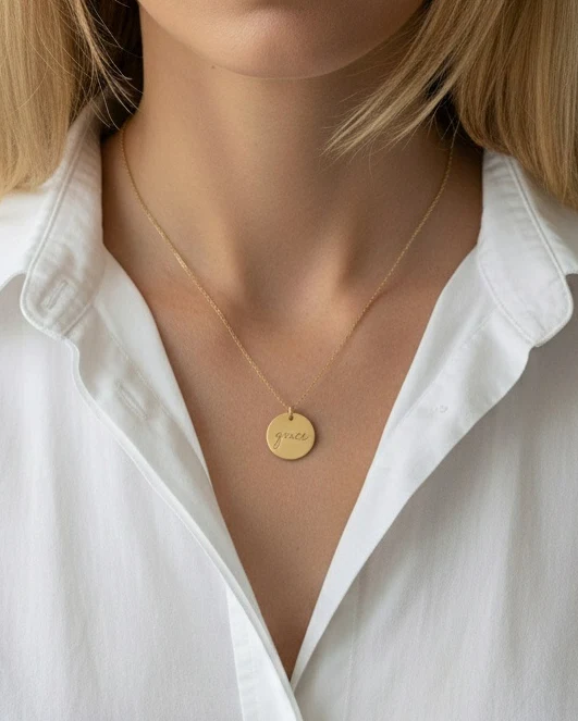 Name Disc necklace