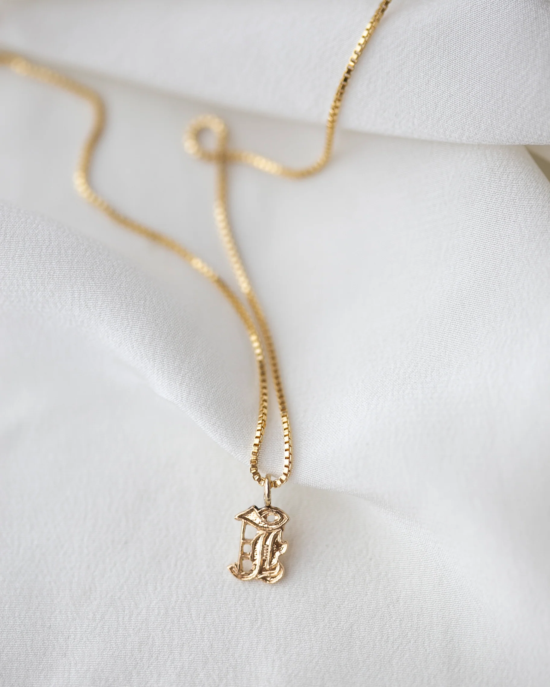 Old English Initial Necklace - Image 3