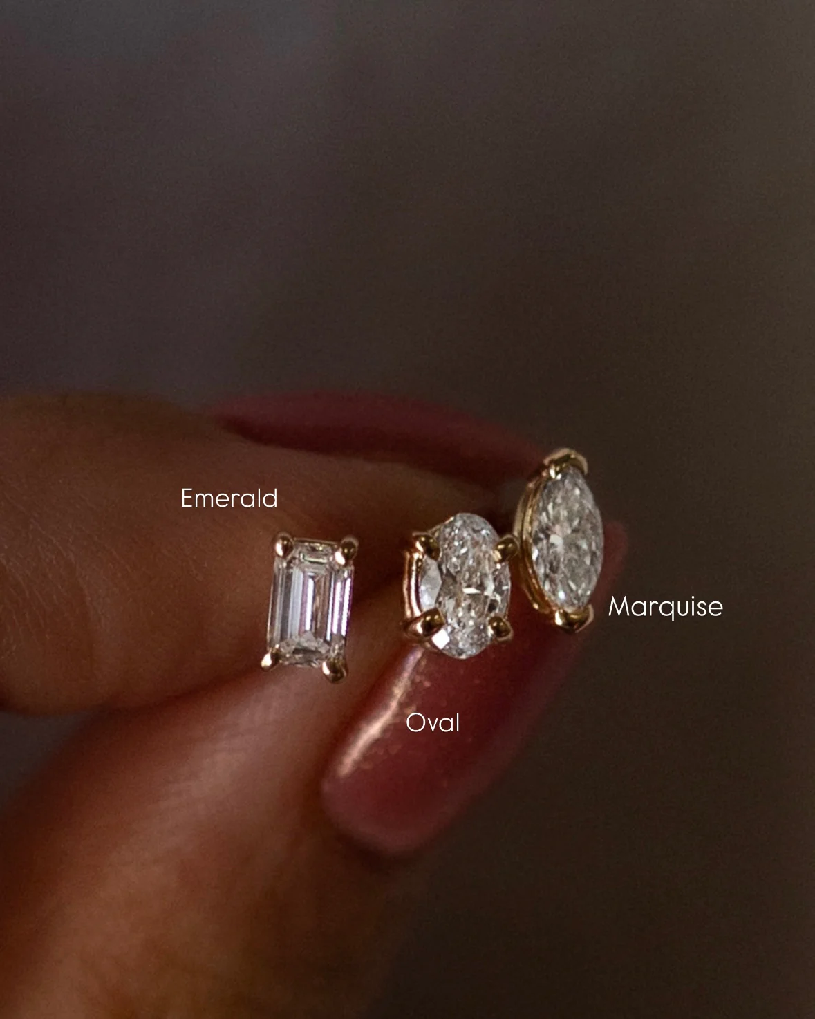 Oval Diamond Earrings - Image 5