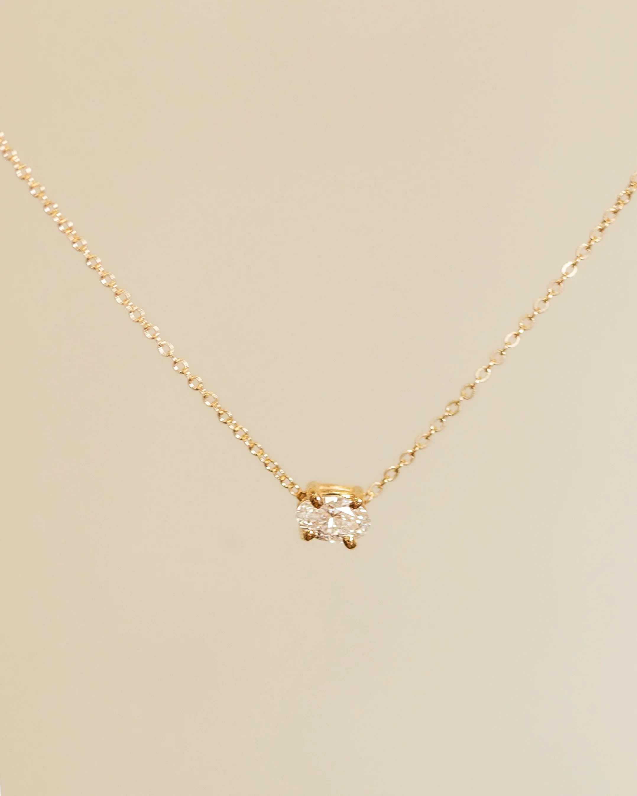 Oval Lab Grown Diamond Necklace. - Image 4