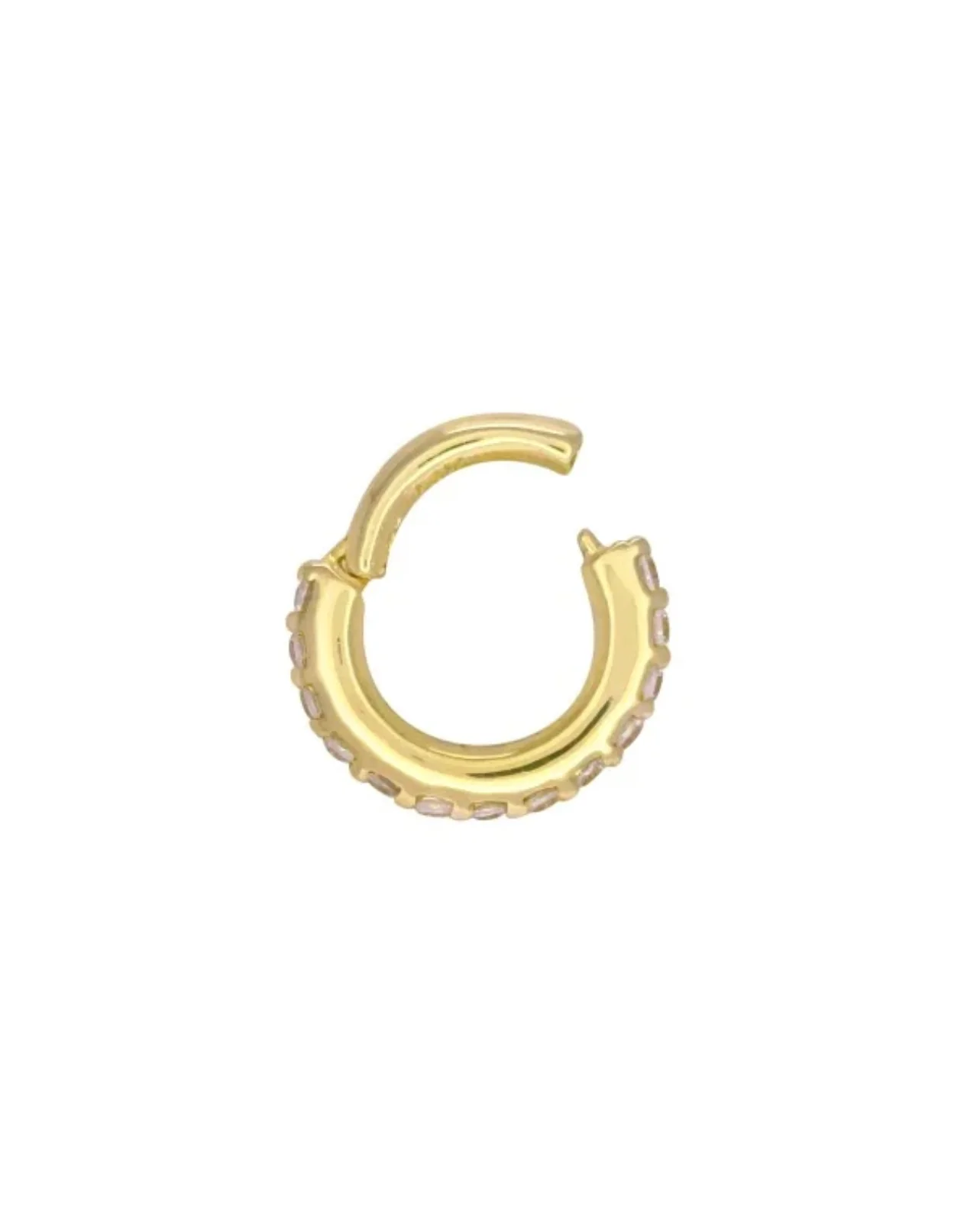 Pave Petite Hoop Earrings - Image 8