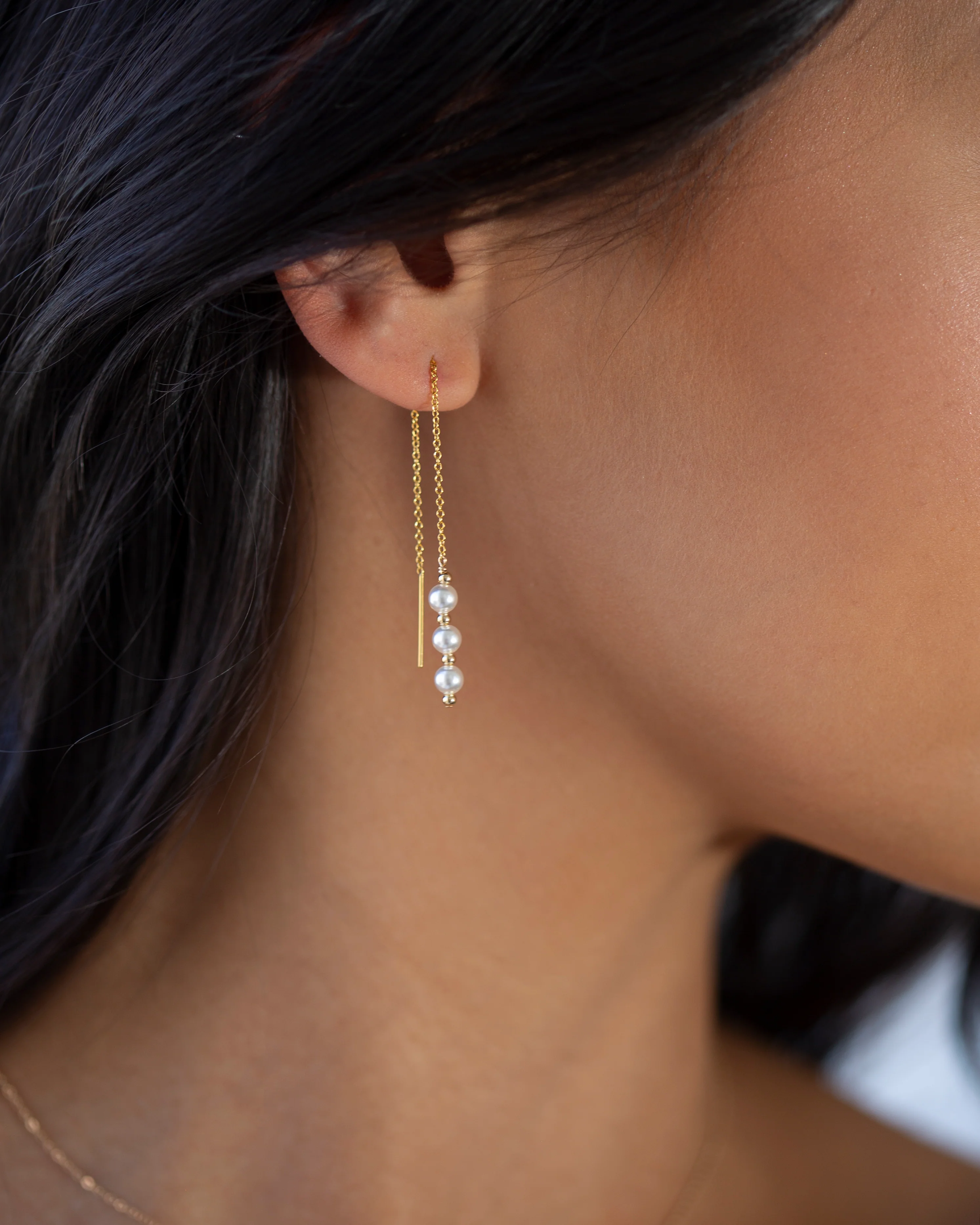 Pearl Bead Earrings - Image 2