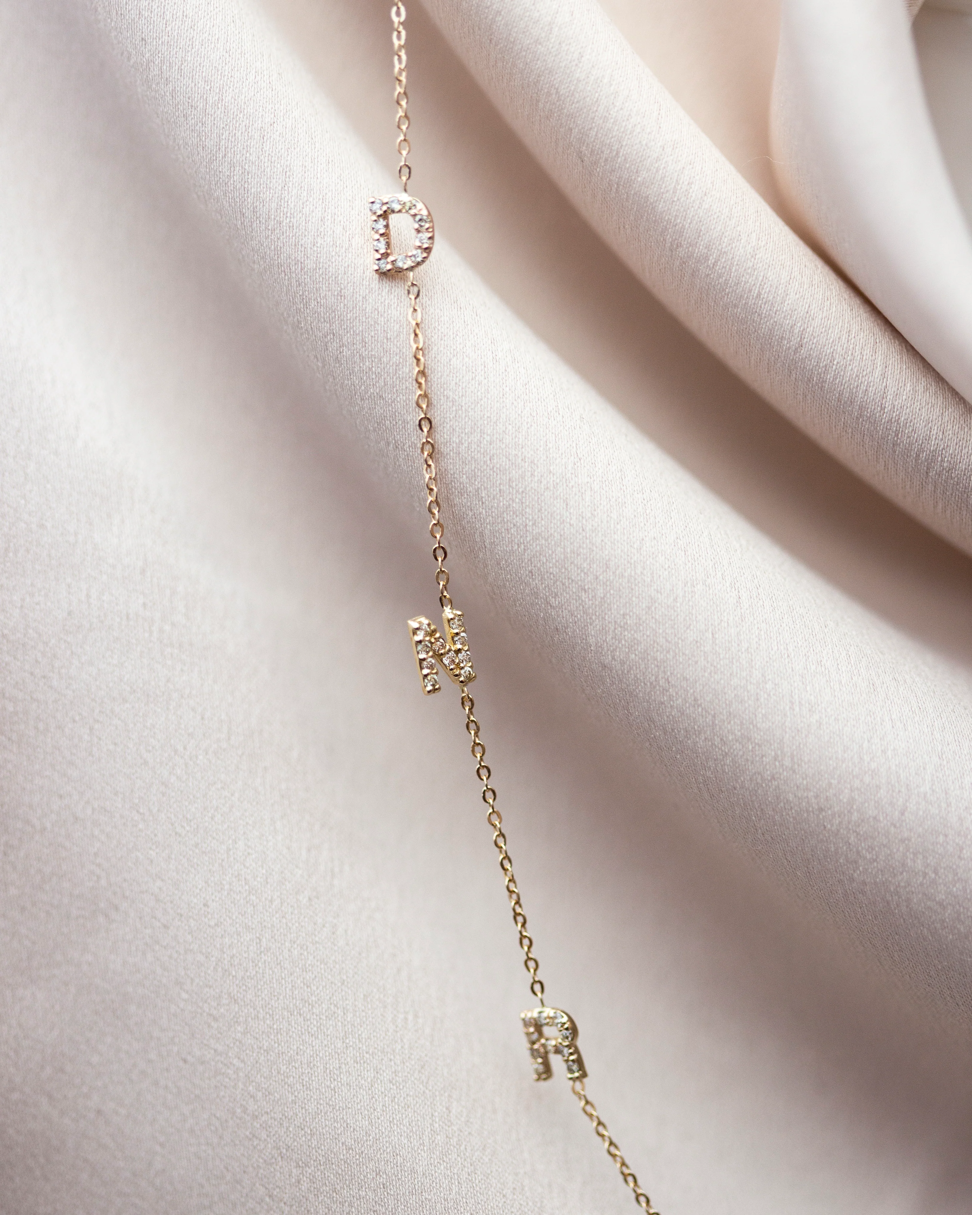 Asymmetrical Diamonds letter Necklace - Image 6